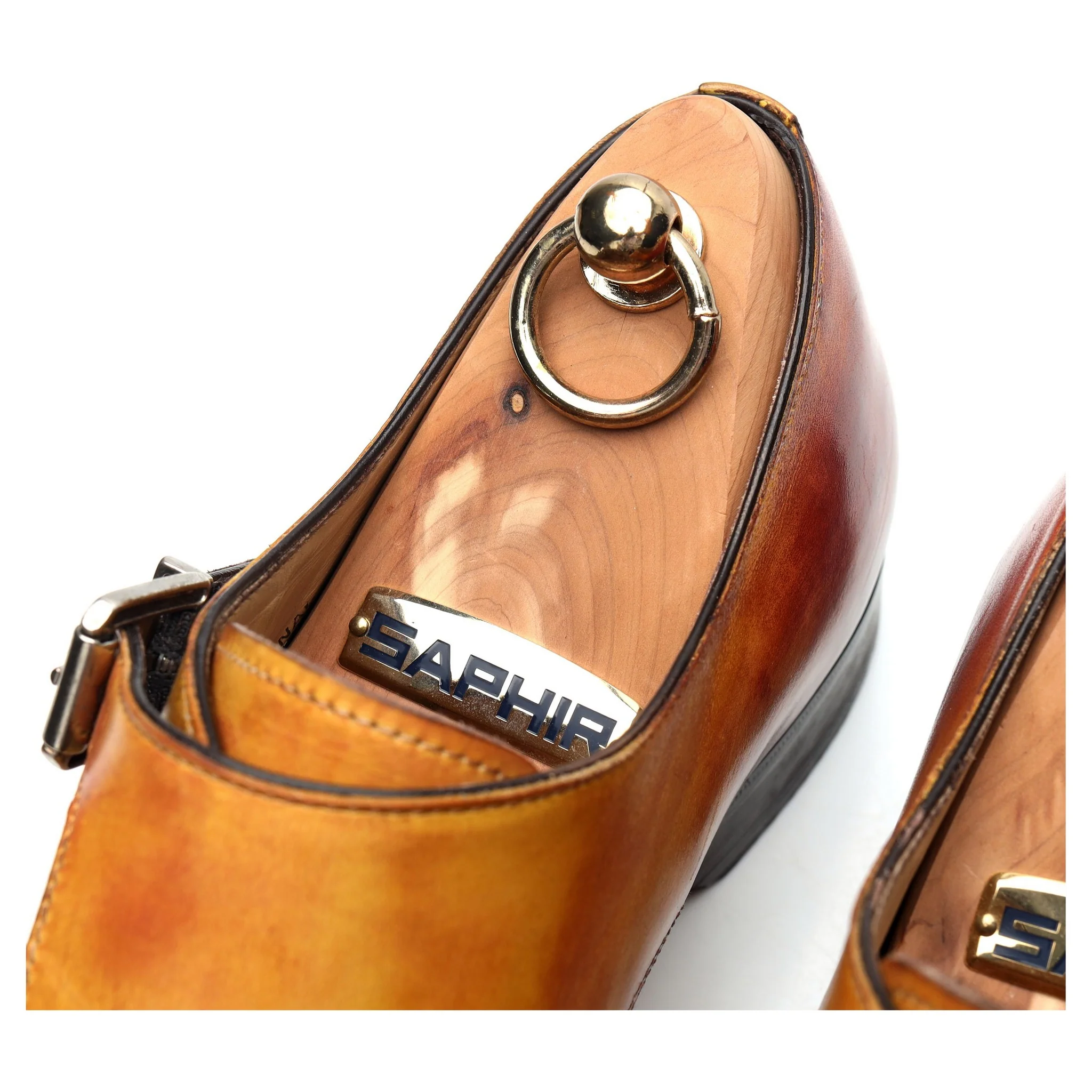 'Palermo' Tan Brown Leather Double Monk Strap UK 10 US 11 - Image 5