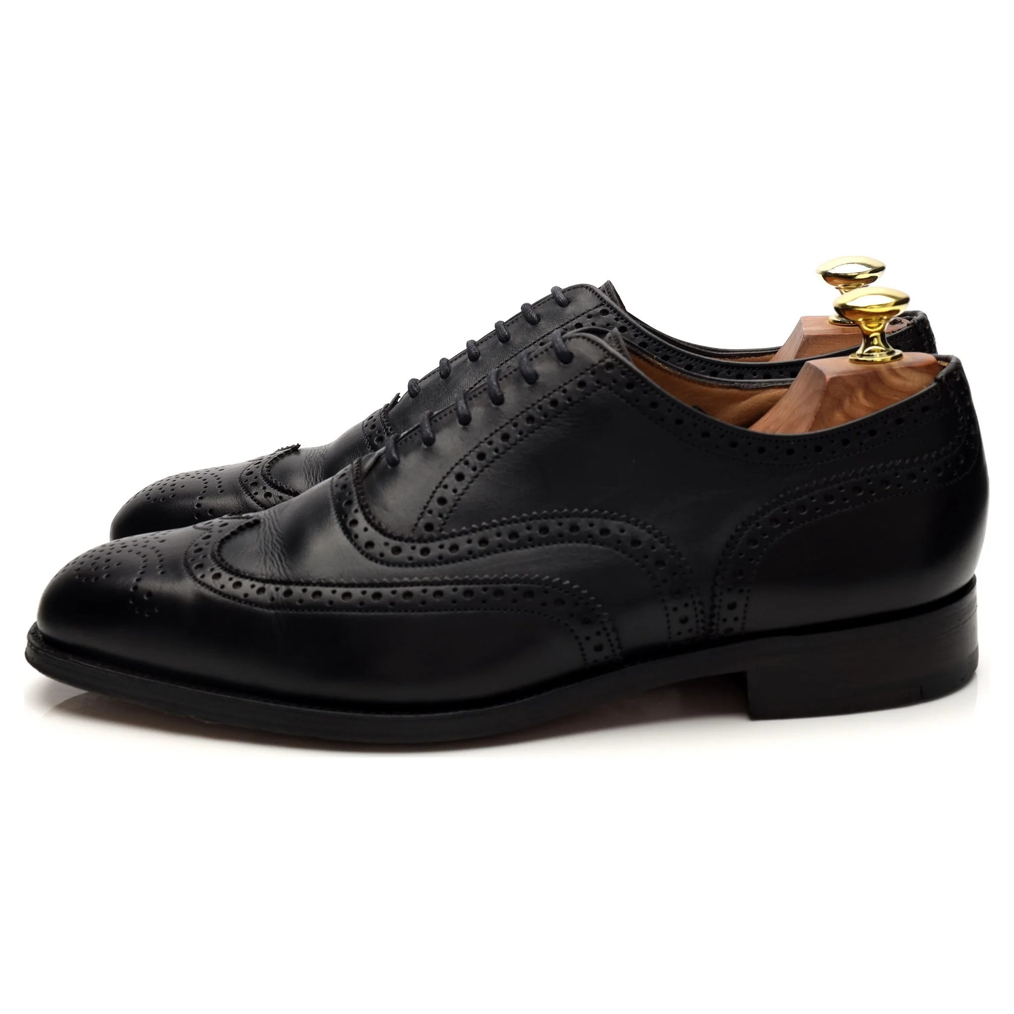 'Piccadilly' Black Leather Oxford Brogues UK 7 - Image 3
