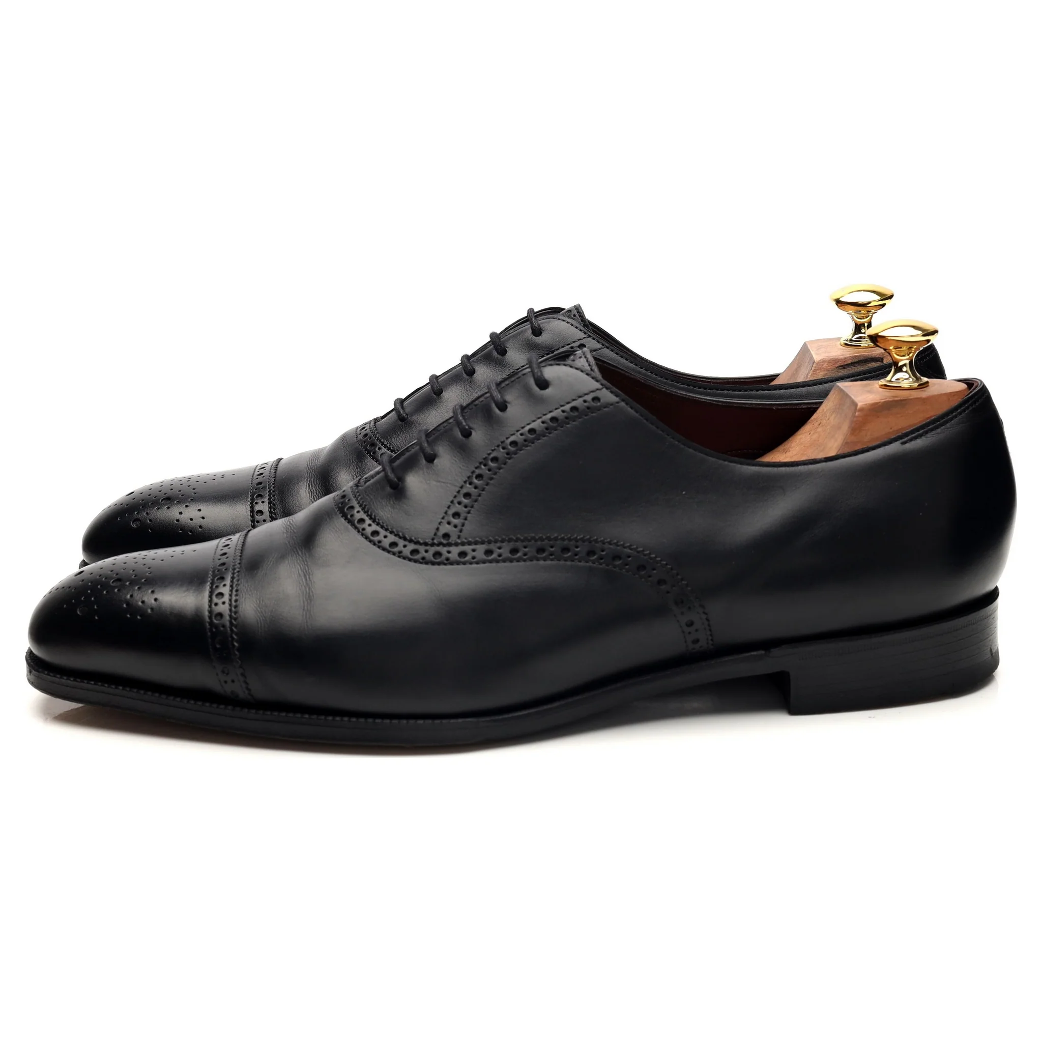 Ralph Lauren Black Leather Oxford Brogues UK 11 C - Image 3