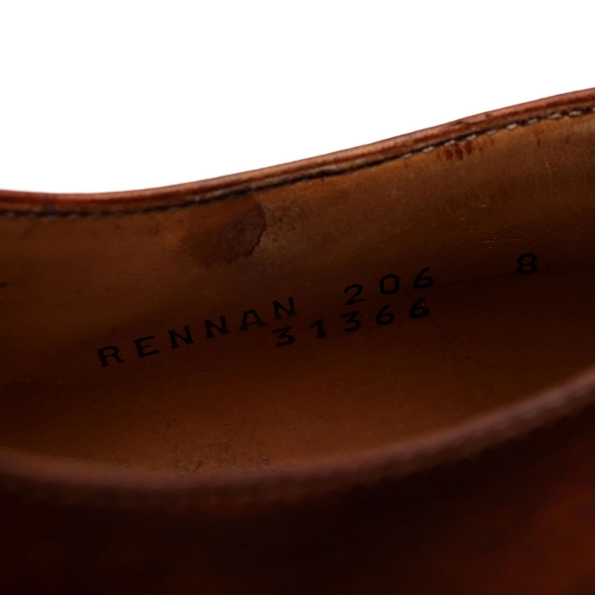'Rennan' Tan Brown Patina Leather Double Monk Strap UK 8 - Image 8