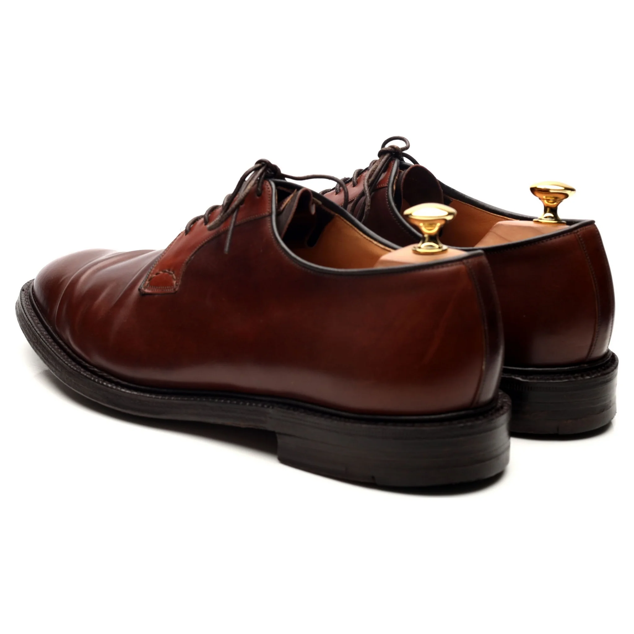 'Stratton' Brown Cordovan Leather Derby UK 11 F - Image 3