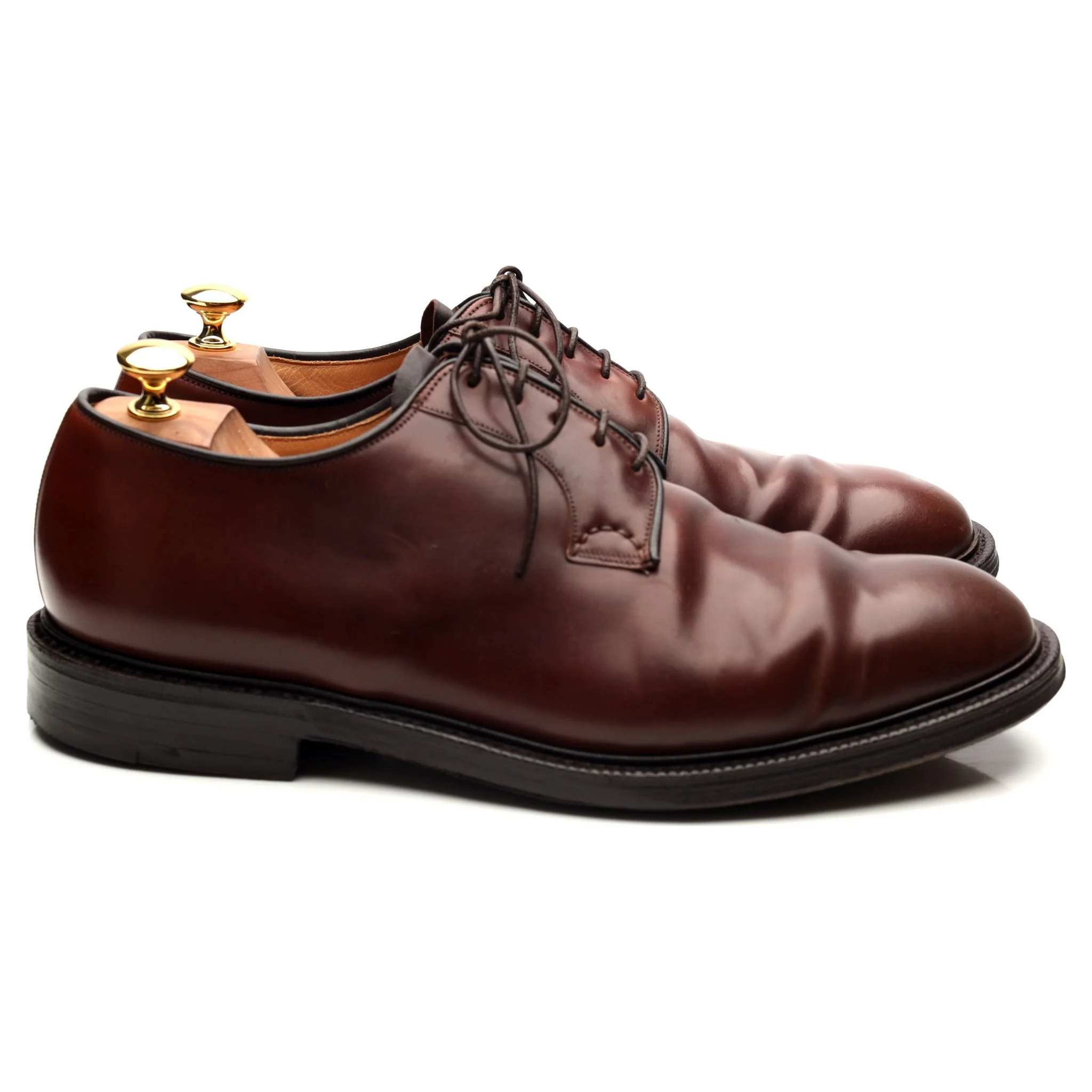 'Stratton' Brown Cordovan Leather Derby UK 11 F - Image 6