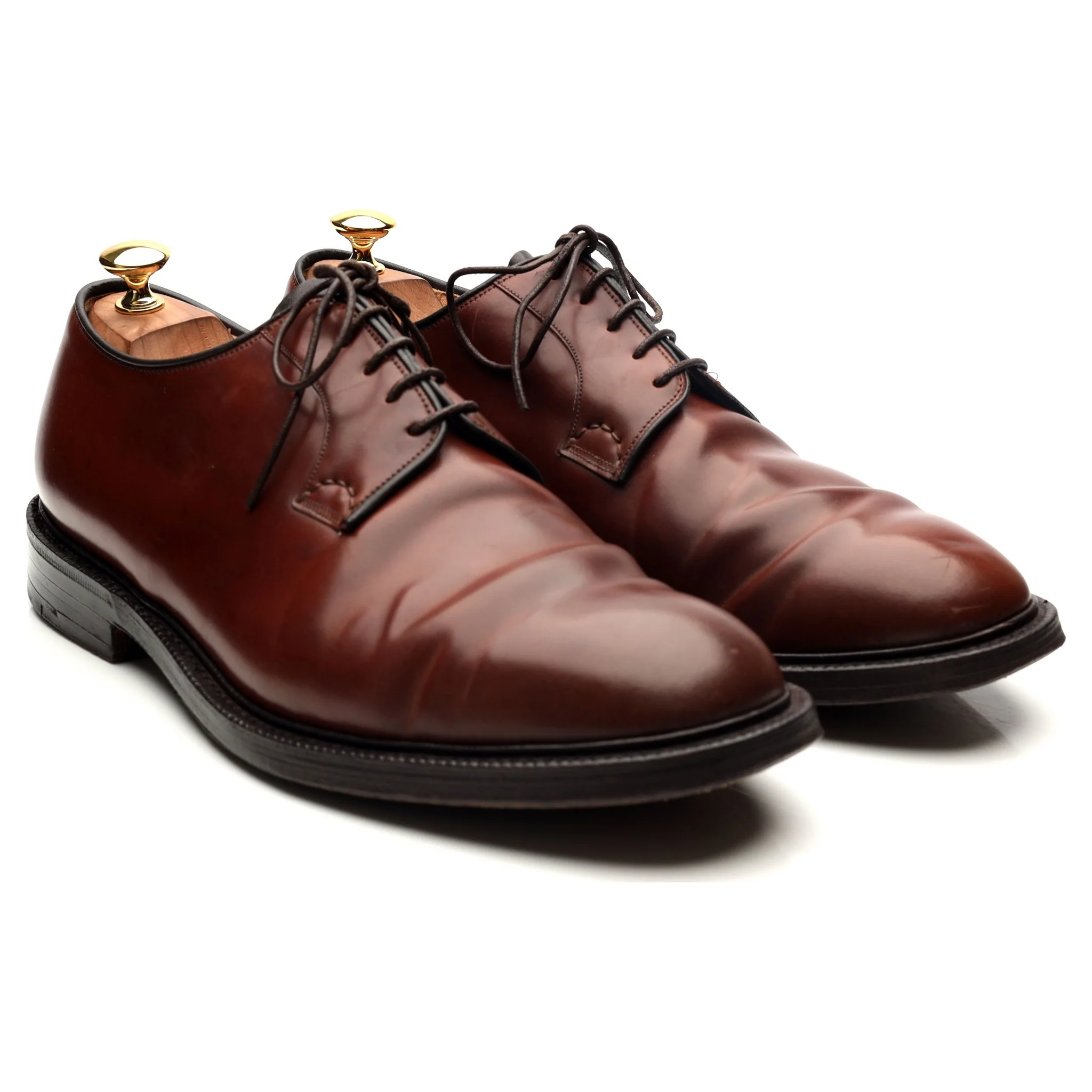 'Stratton' Brown Cordovan Leather Derby UK 11 F - Image 7
