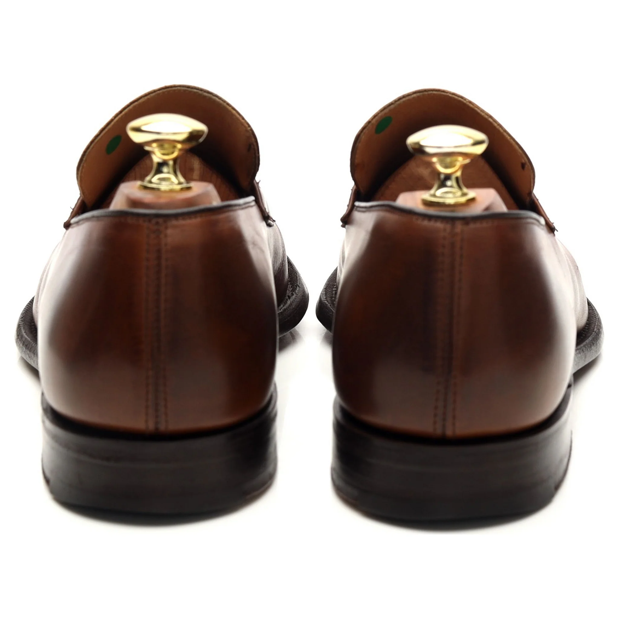 'Swanley' Brown Leather Split Toe Penny Loafers UK 7 G - Image 4