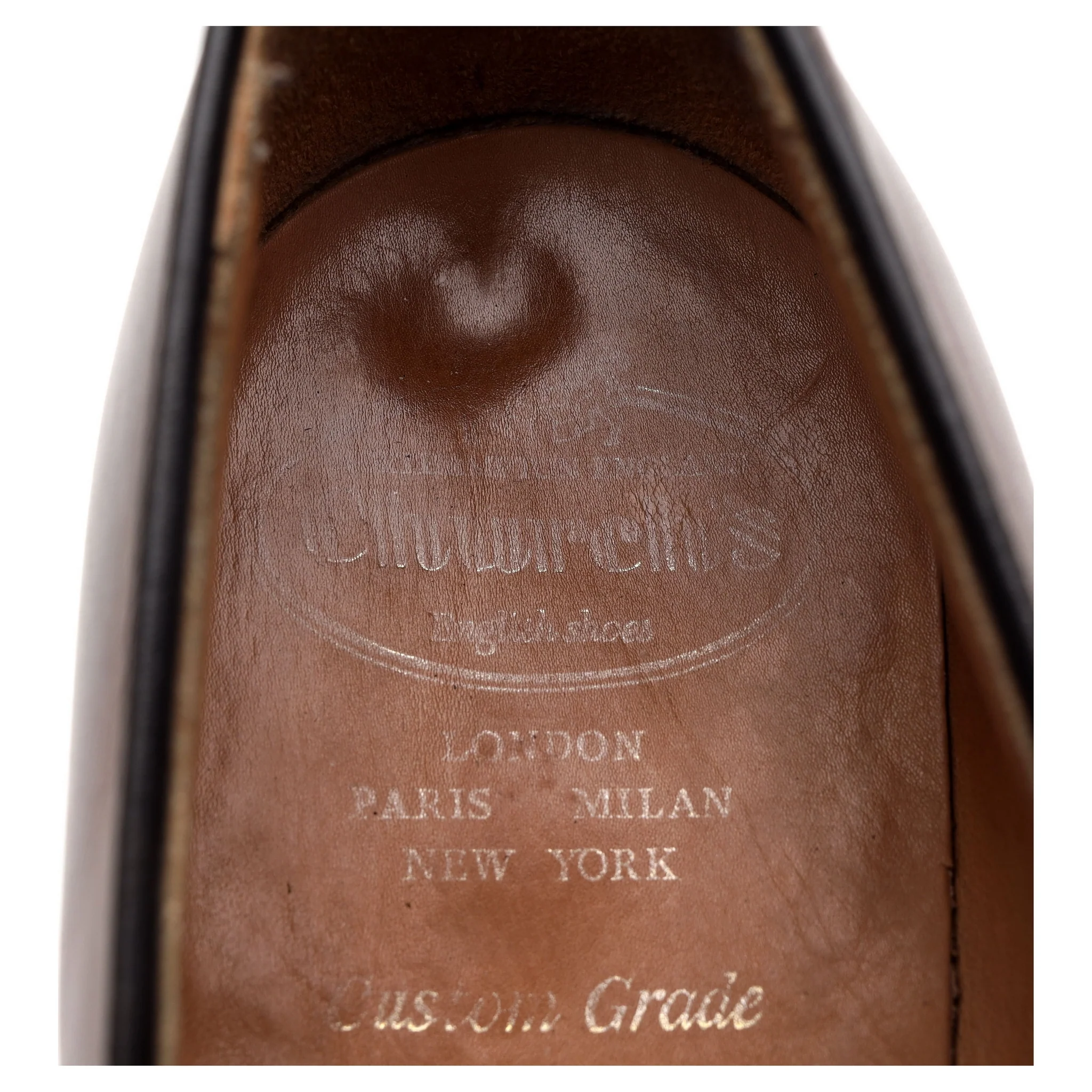 'Swanley' Brown Leather Split Toe Penny Loafers UK 7 G - Image 6