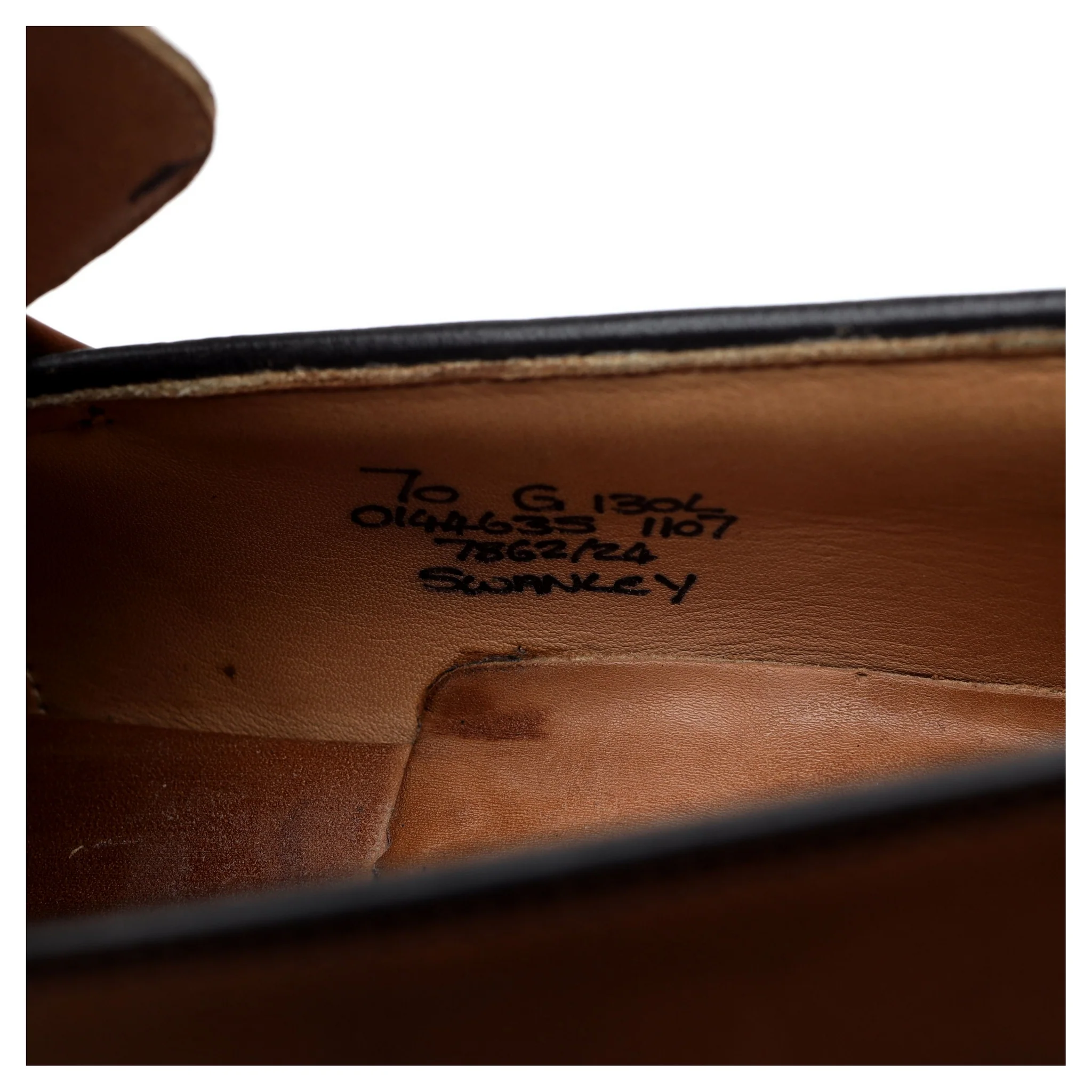 'Swanley' Brown Leather Split Toe Penny Loafers UK 7 G - Image 7