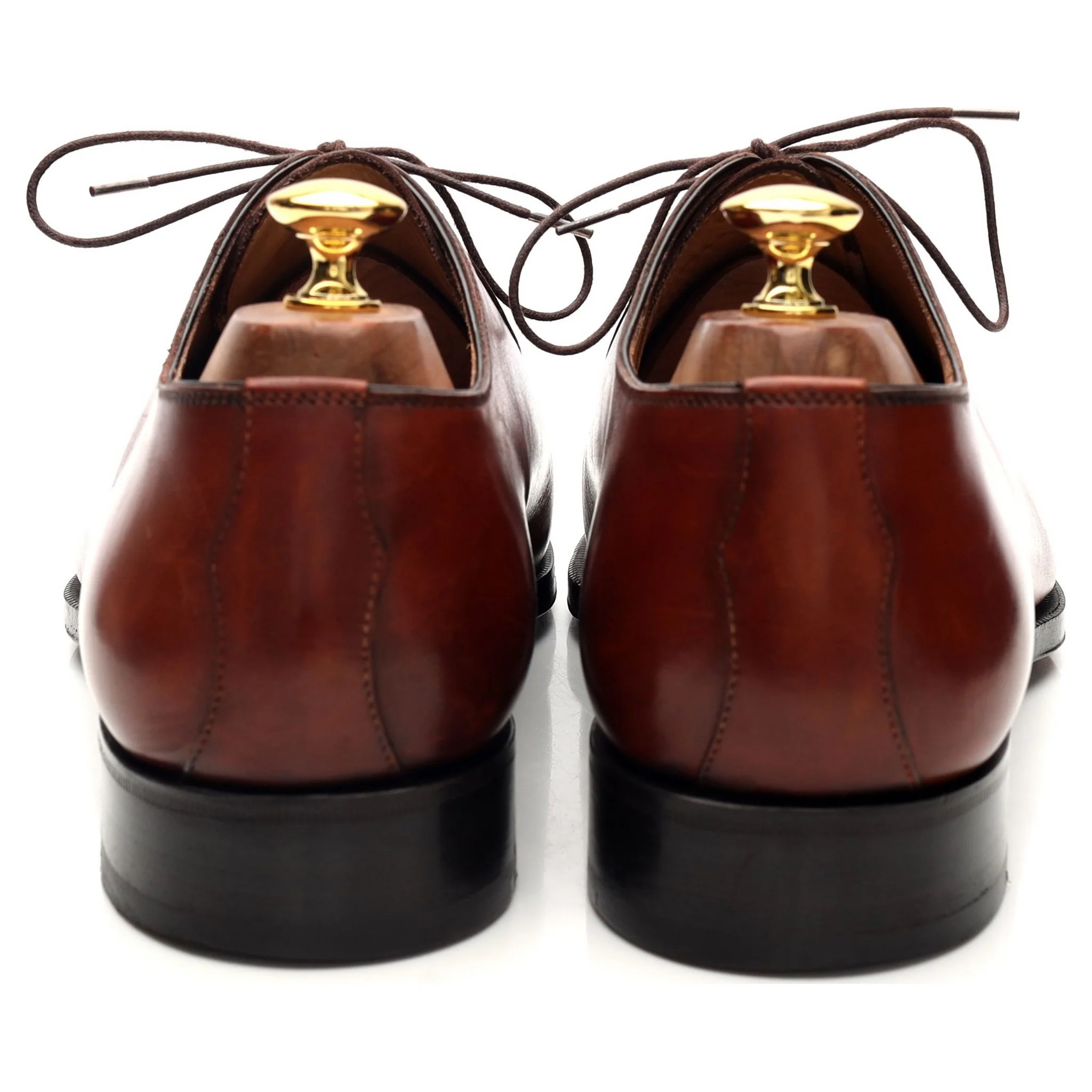 Tan Brown Leather Ghillie Oxford UK 9.5 US 10.5 - Image 4