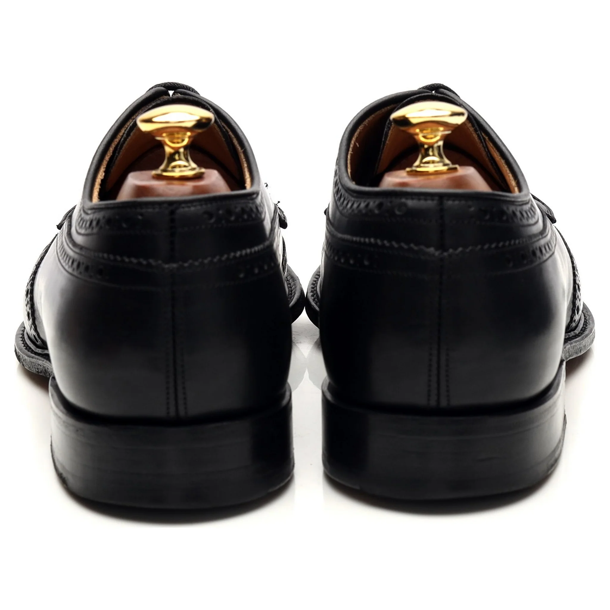 'Thickwood' Black Leather Derby Brogues UK 9 F - Image 4