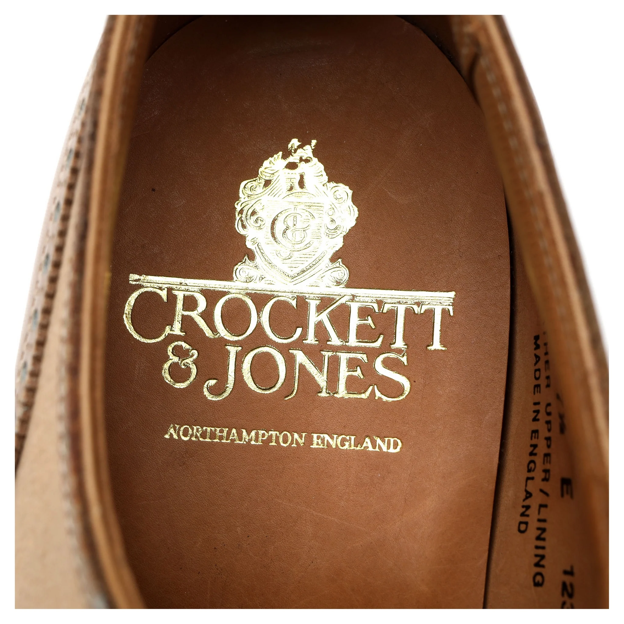 'Havant 2' Light Tan Brown Leather Spectator Derby Brogues UK 7.5 E - Image 6