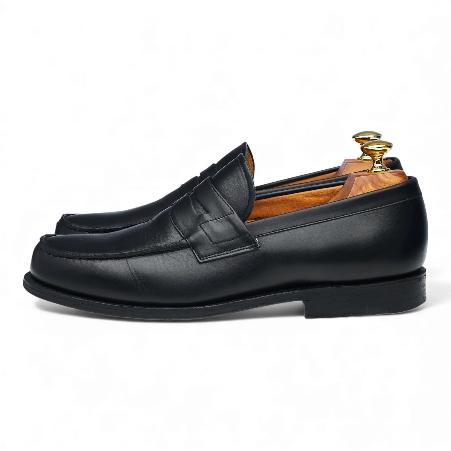'Wesley' Black Leather Loafers UK 7.5 G - Image 3