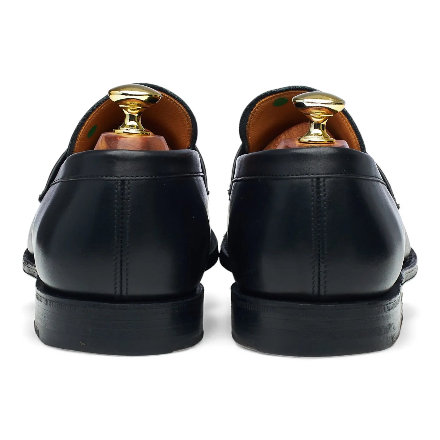 'Wesley' Black Leather Loafers UK 7.5 G - Image 4
