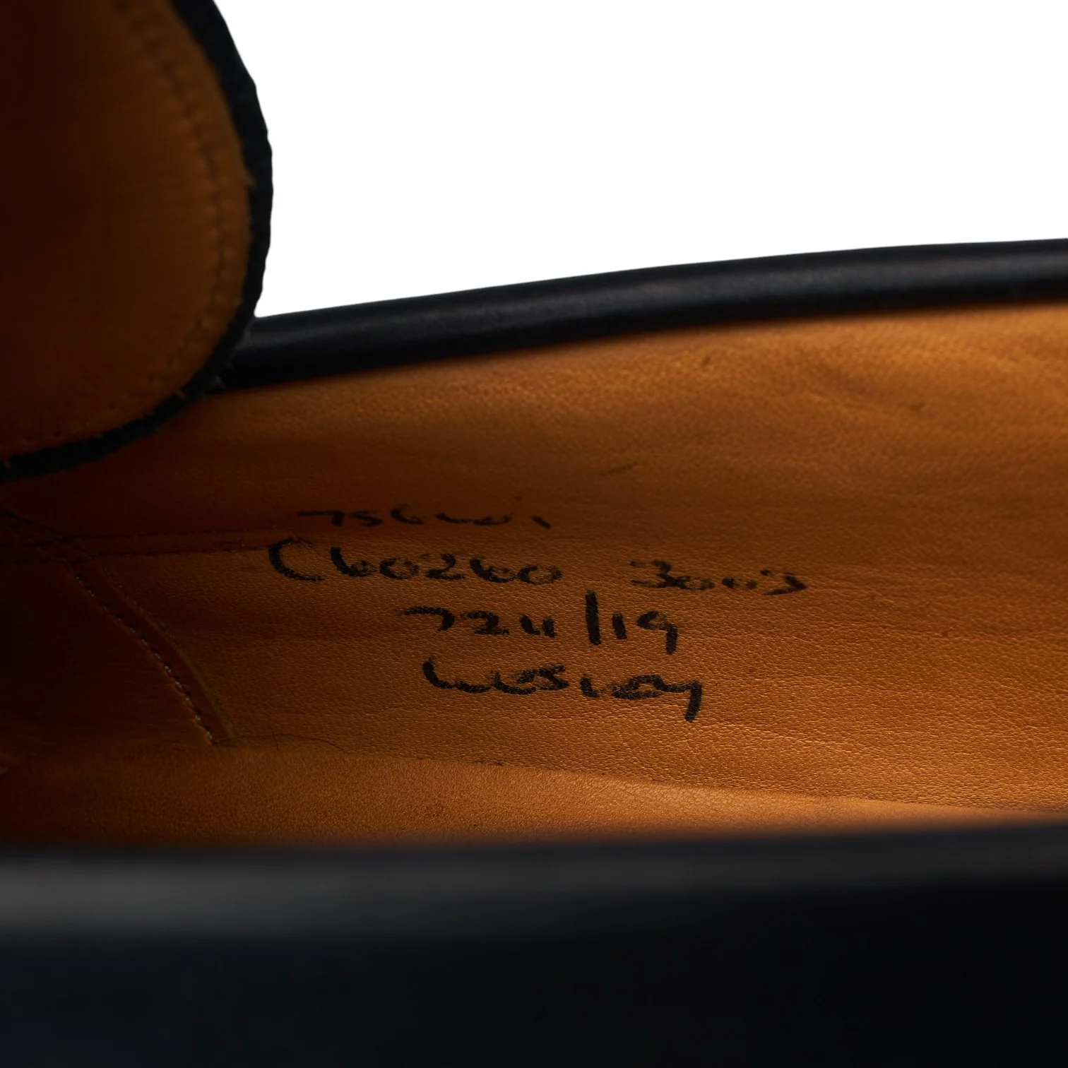 'Wesley' Black Leather Loafers UK 7.5 G - Image 7