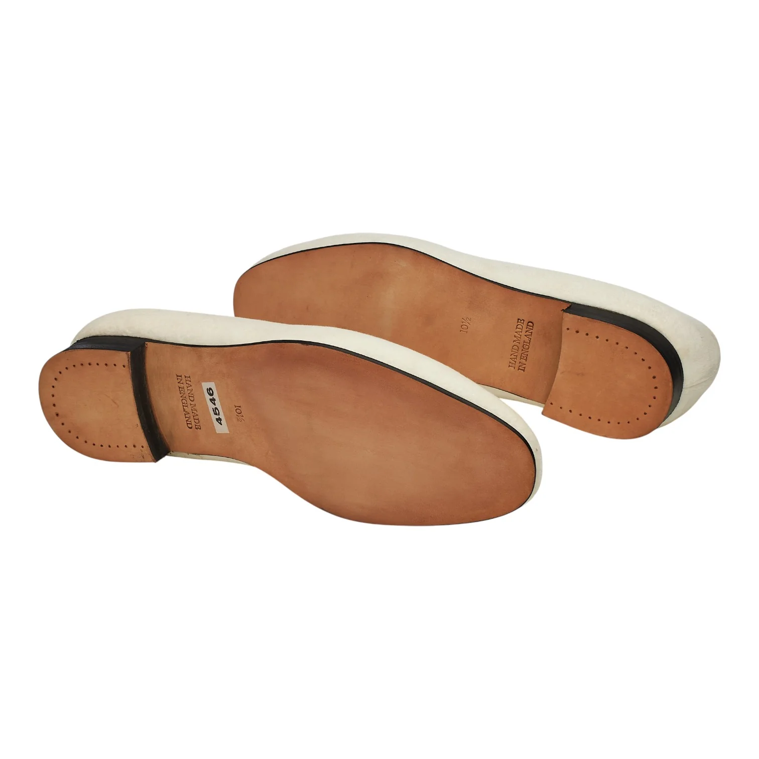 White Velvet Slippers UK 10.5 - Image 5