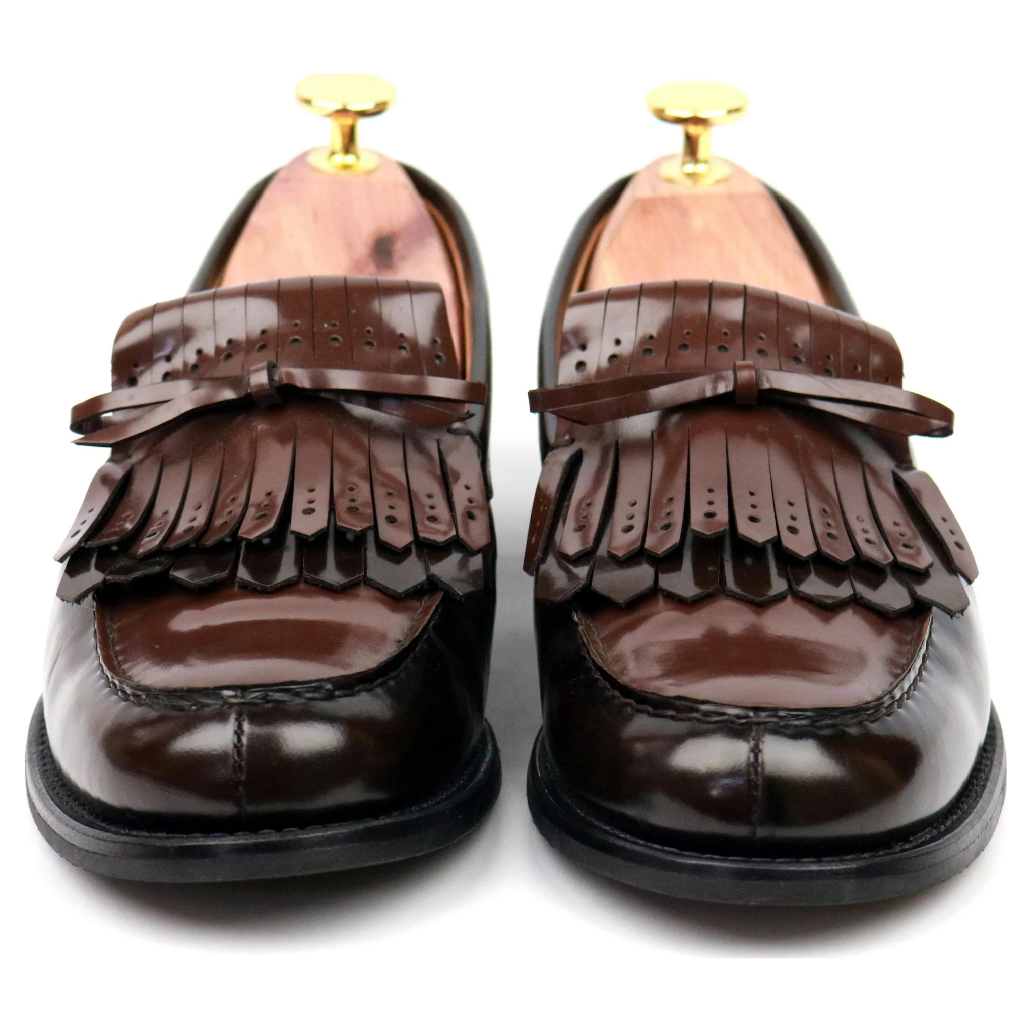 Women's 'Antonella' Brown Leather Fringe Loafers UK 3.5 - Image 3