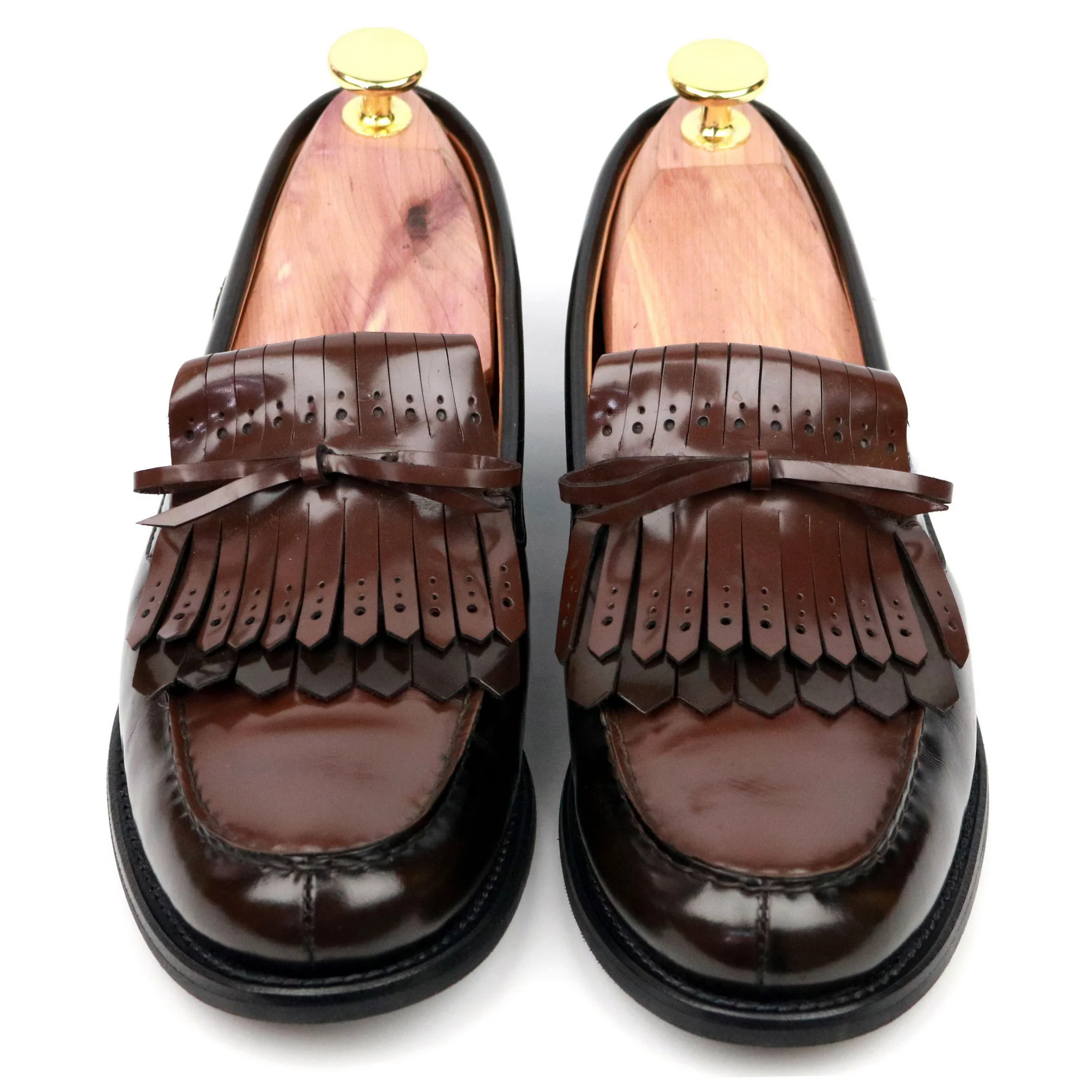 Women's 'Antonella' Brown Leather Fringe Loafers UK 3.5 - Image 4