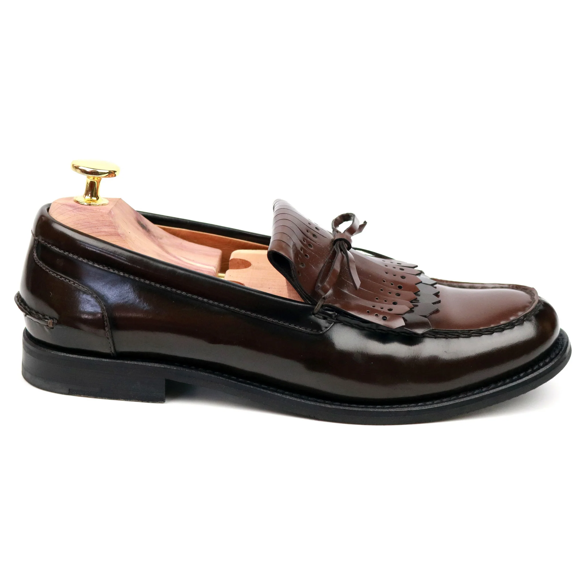 Women's 'Antonella' Brown Leather Fringe Loafers UK 3.5 - Image 7