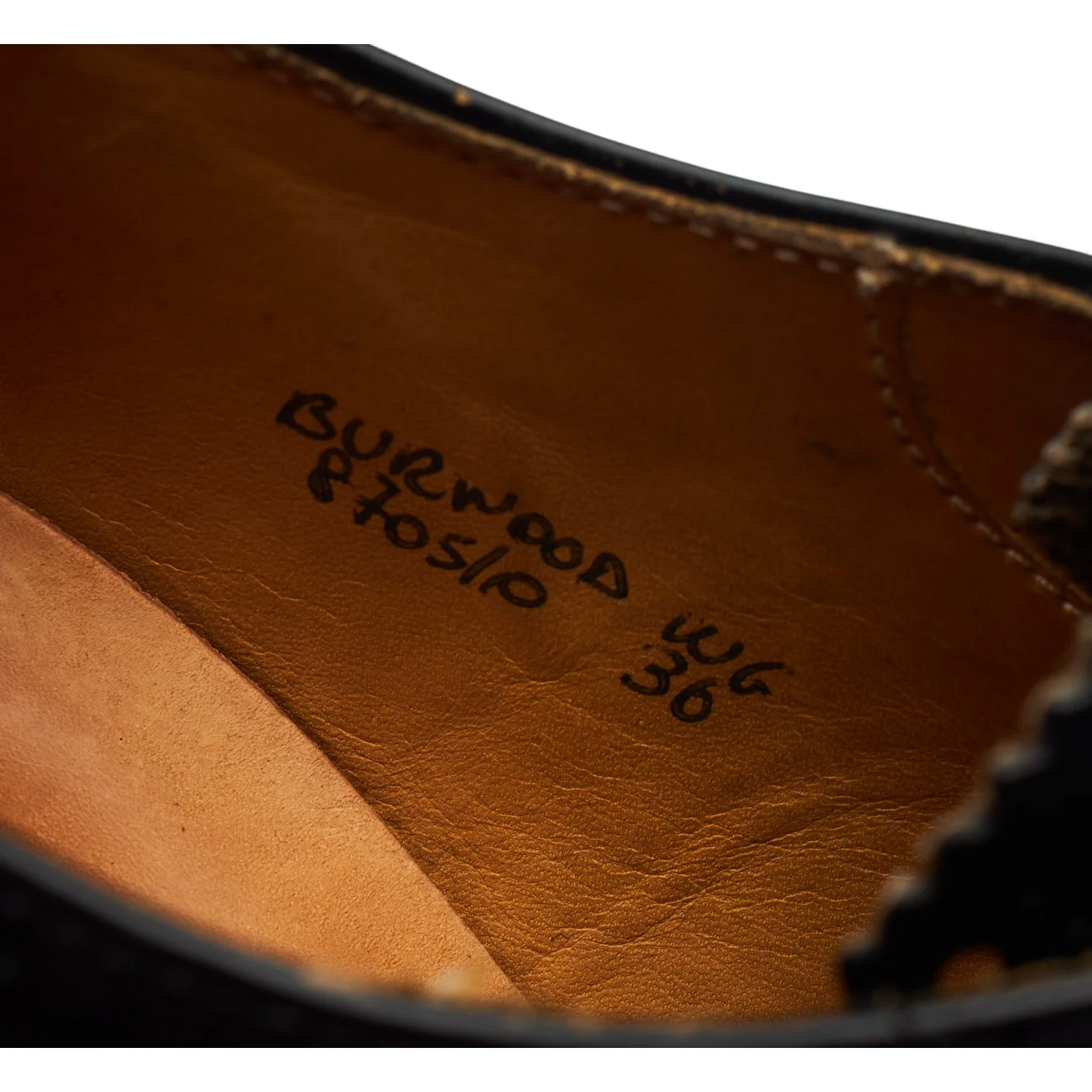 Women's 'Burwood' Black Leather Oxford Brogues UK 3 EU 36 - Image 7