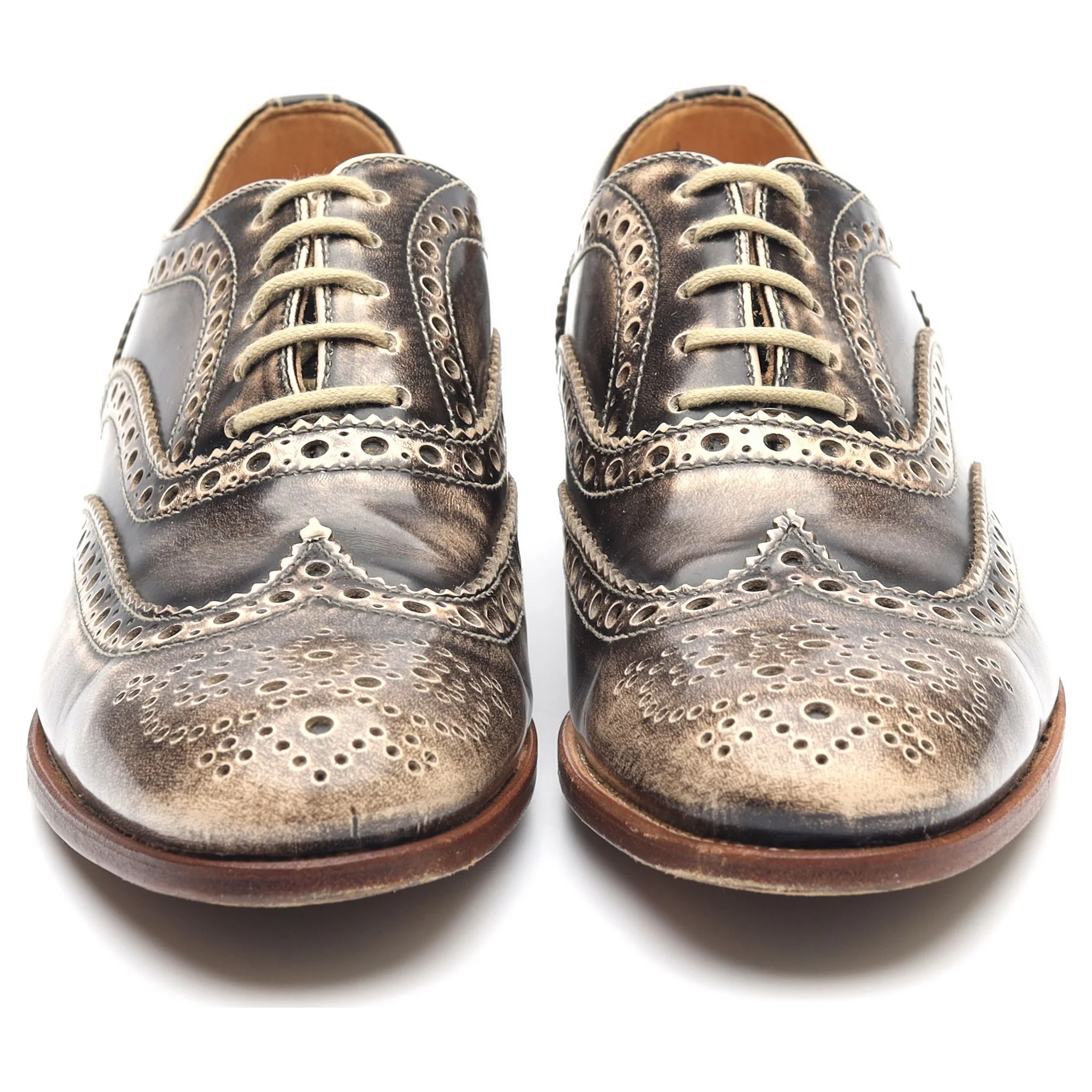 Women's 'Burwood WG' Gold Leather Brogues UK 3.5 EU 36.5 - Image 3