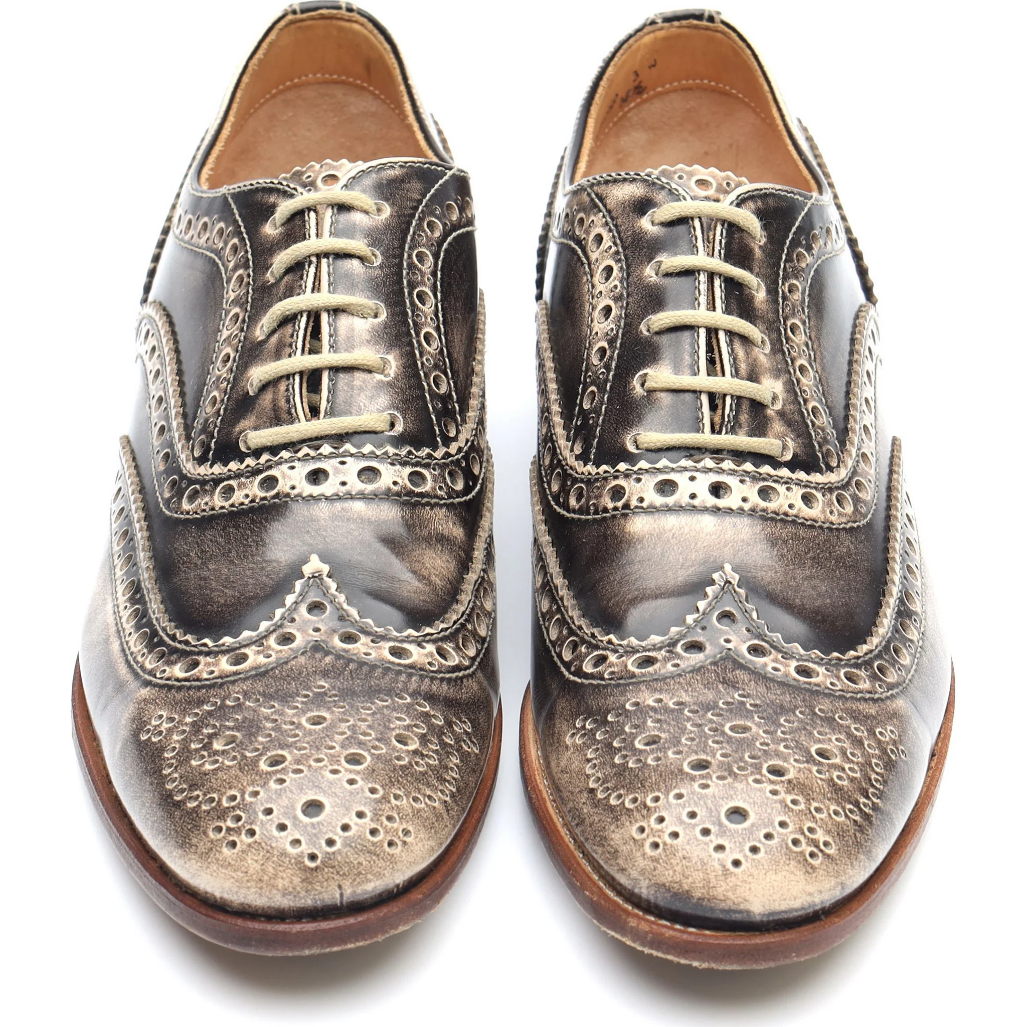 Women's 'Burwood WG' Gold Leather Brogues UK 3.5 EU 36.5 - Image 4