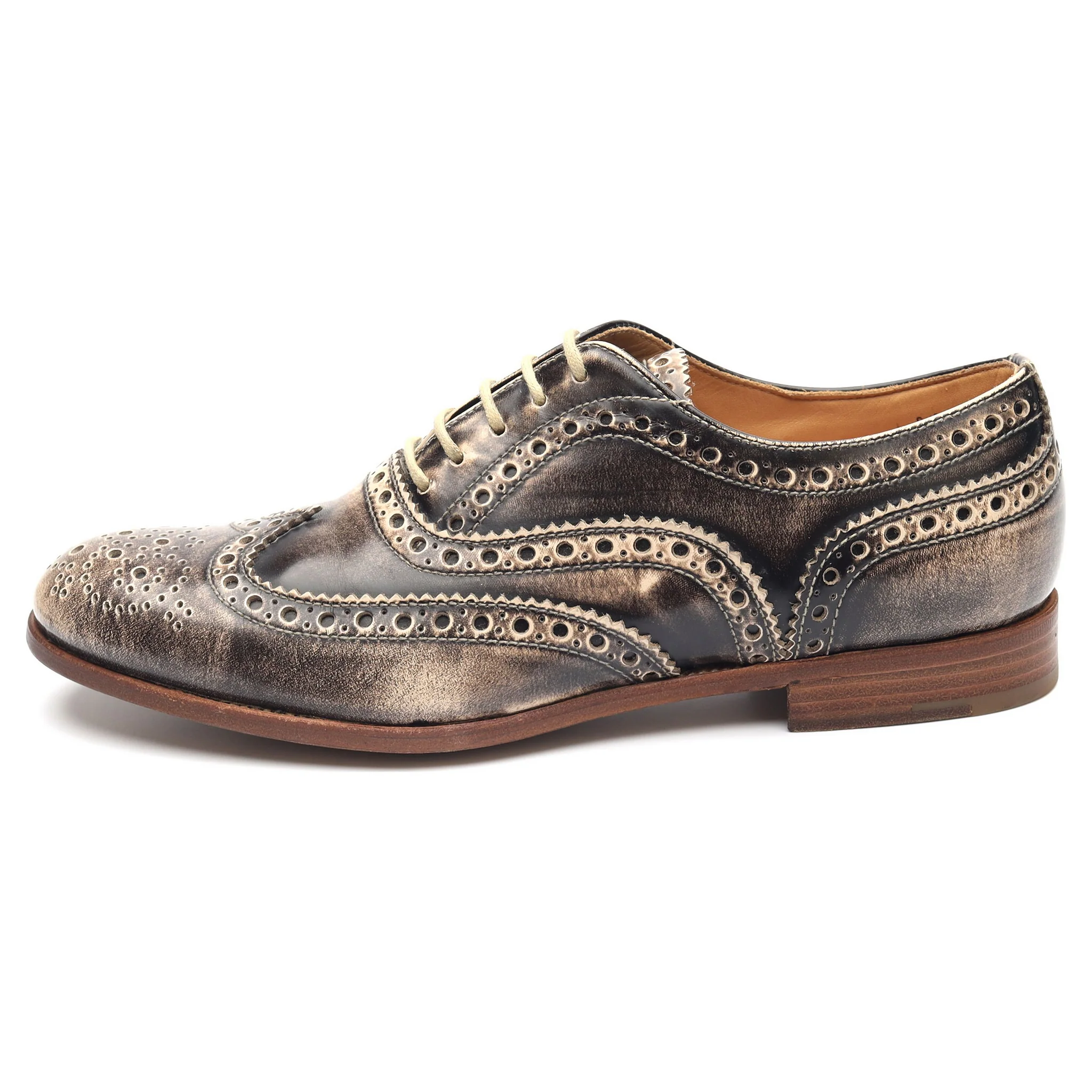 Women's 'Burwood WG' Gold Leather Brogues UK 3.5 EU 36.5 - Image 6