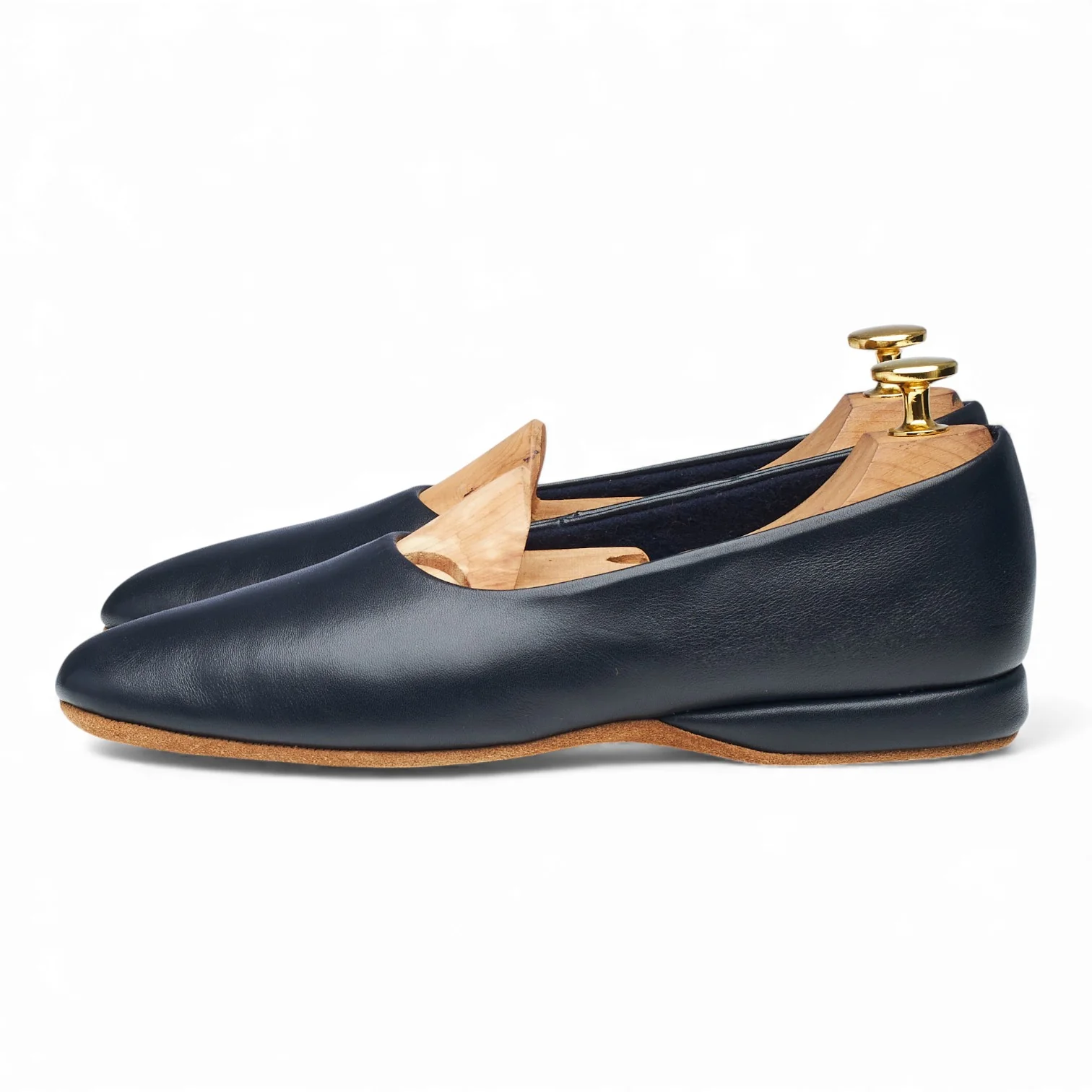 Women's 'Corinth 3' Navy Blue Leather Slippers UK 4 E - Image 3