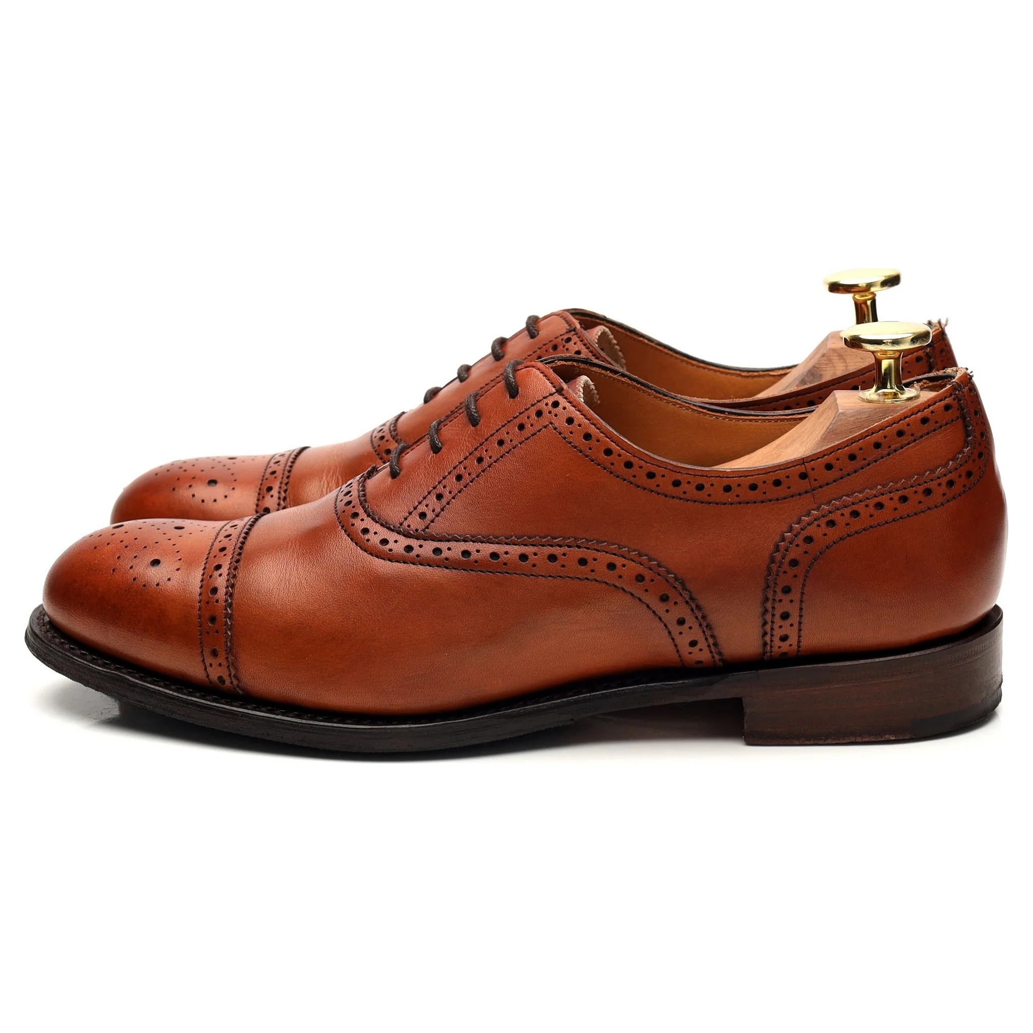 Women's 'Darcey' Tan Brown Leather Oxford Brogues UK 3.5 D - Image 3