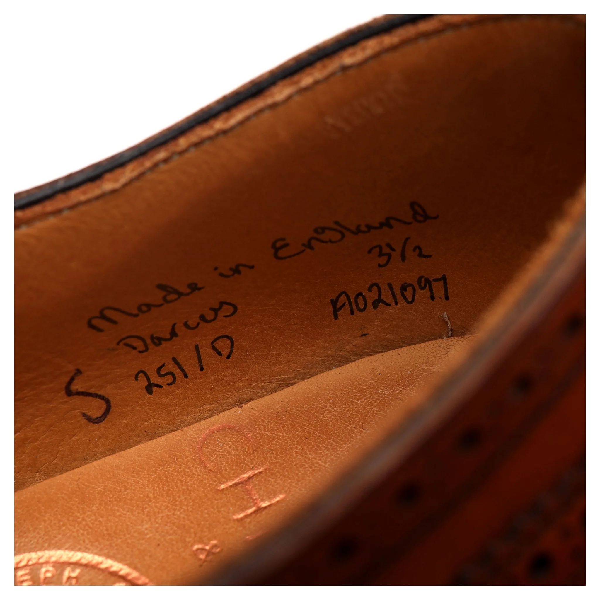 Women's 'Darcey' Tan Brown Leather Oxford Brogues UK 3.5 D - Image 7