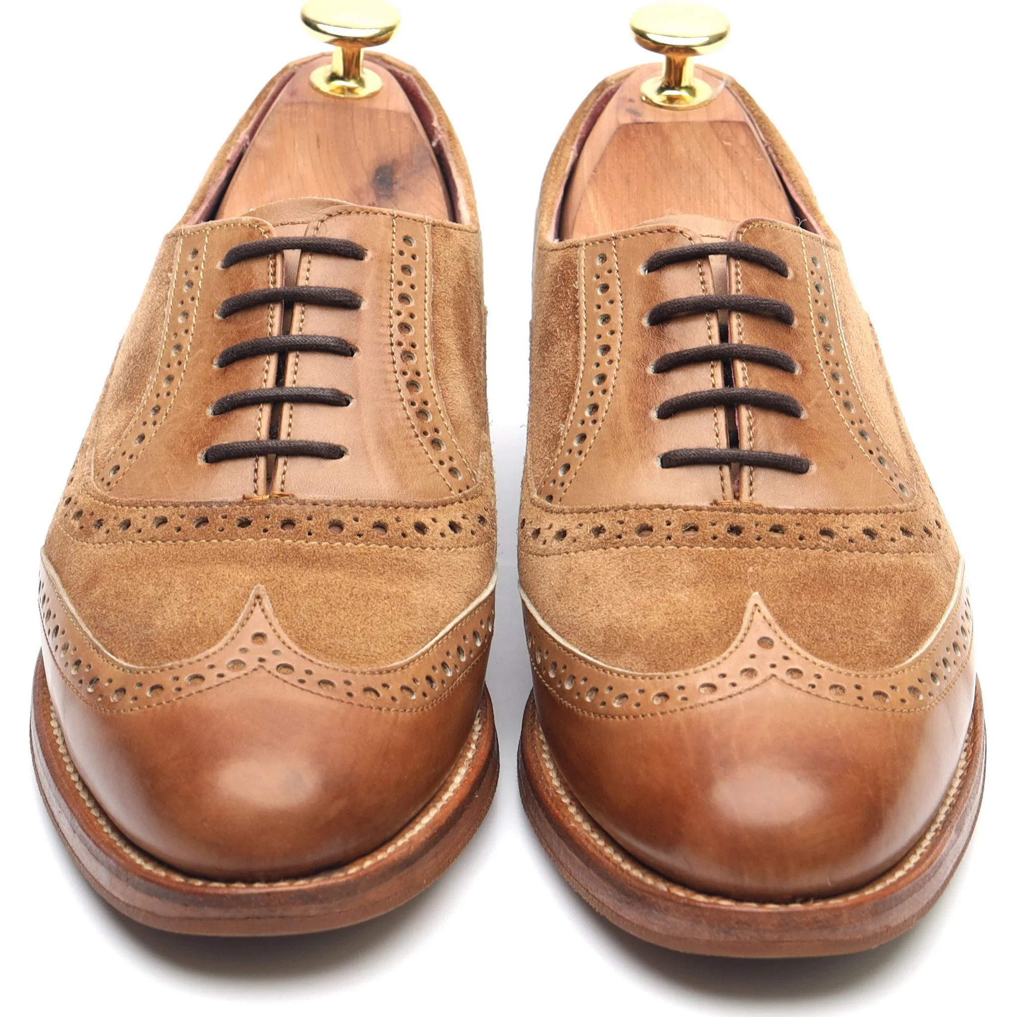 Women's 'Freya' Brown Suede Leather Brogues UK 4 D - Image 3
