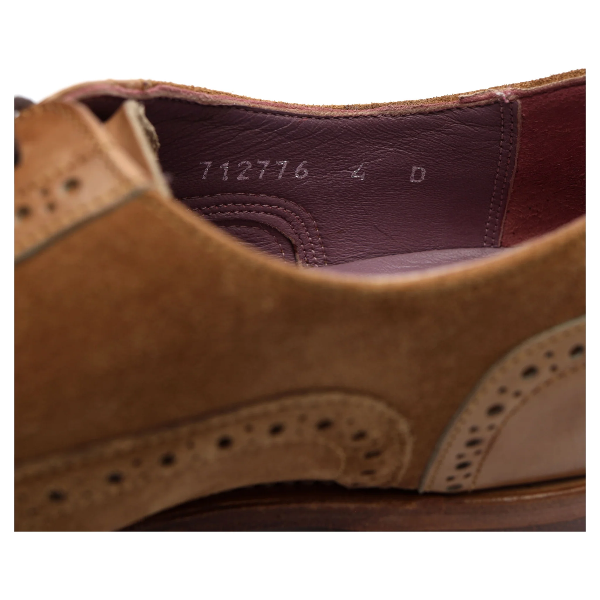 Women's 'Freya' Brown Suede Leather Brogues UK 4 D - Image 9