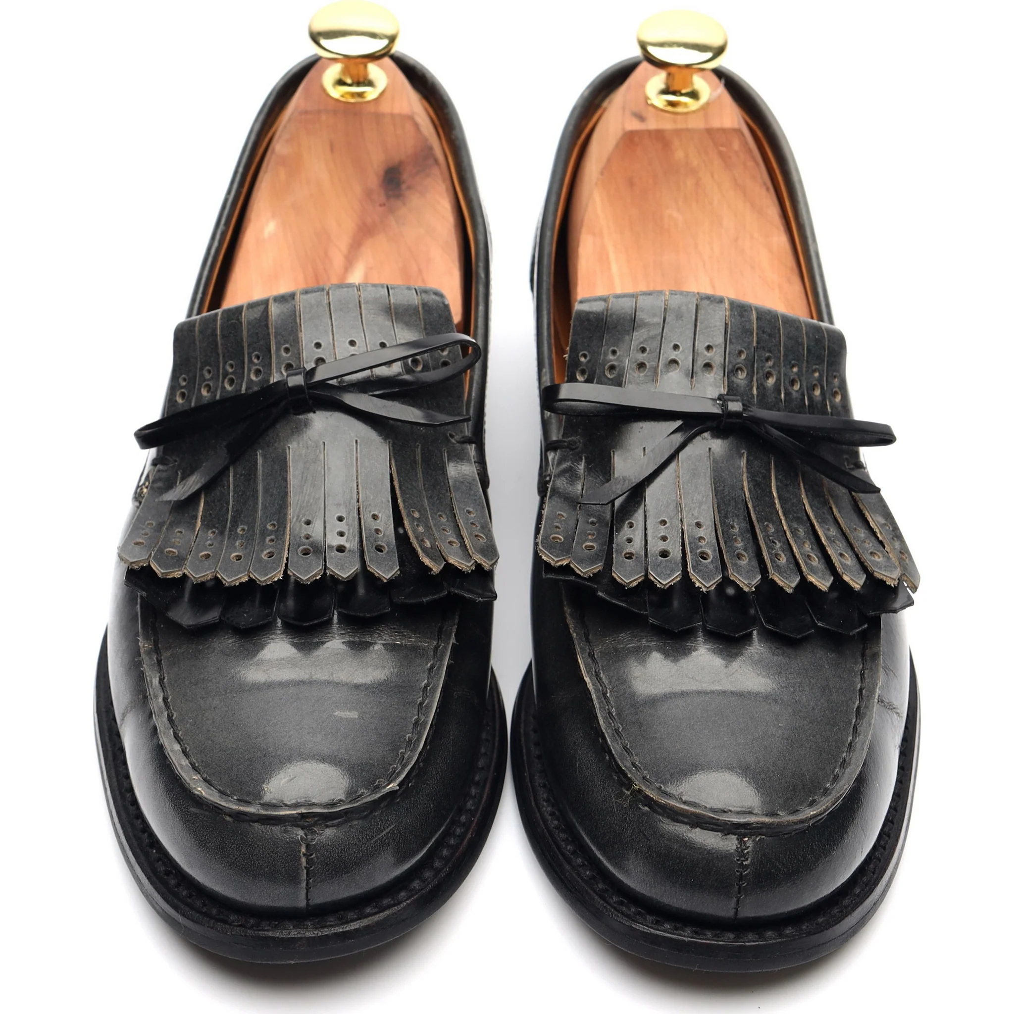 Women's 'Gracie' Grey Leather Fringe Loafers UK 3.5 - Image 3