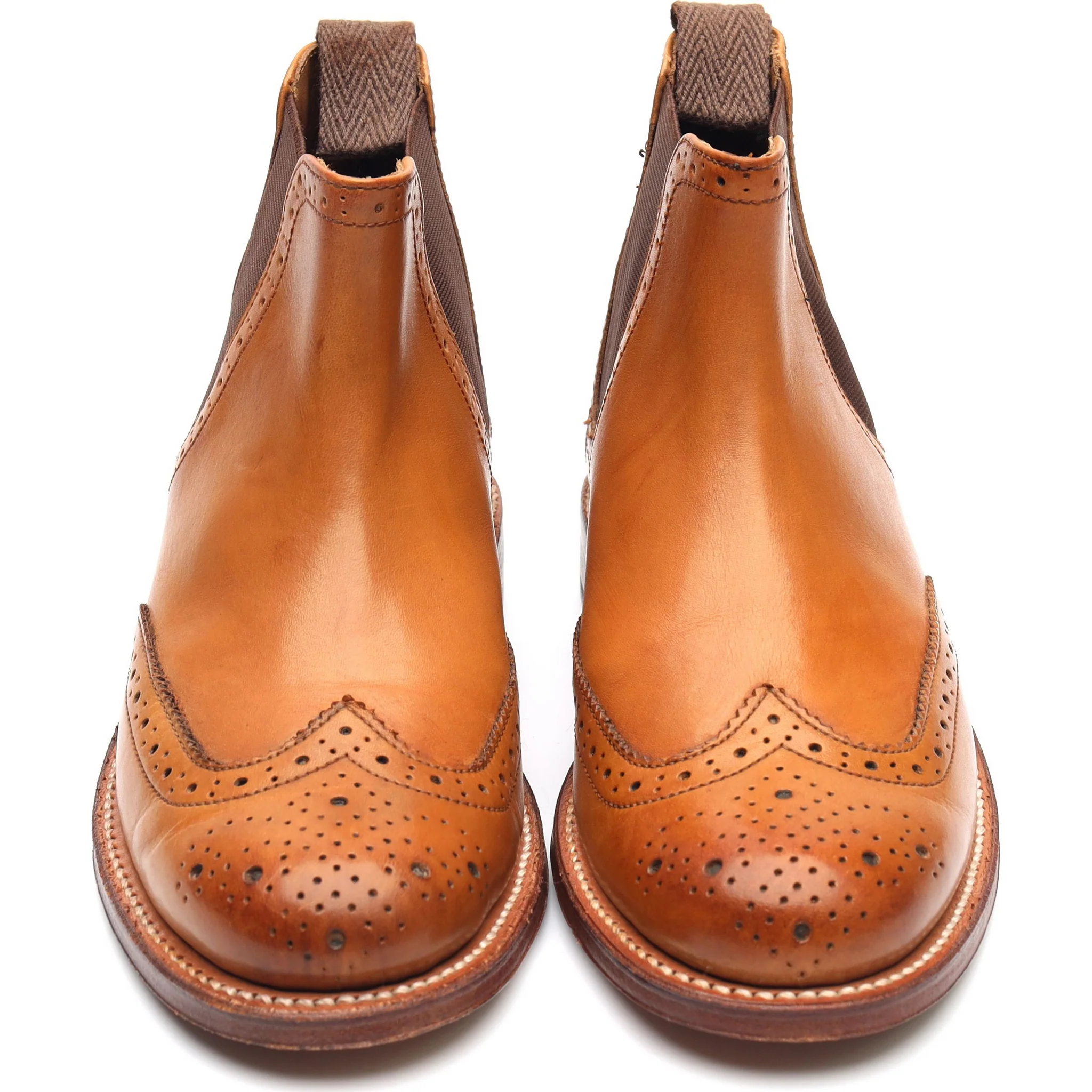 Women's 'Jessie' Tan Brown Leather Chelsea Boots UK 3 - Image 3