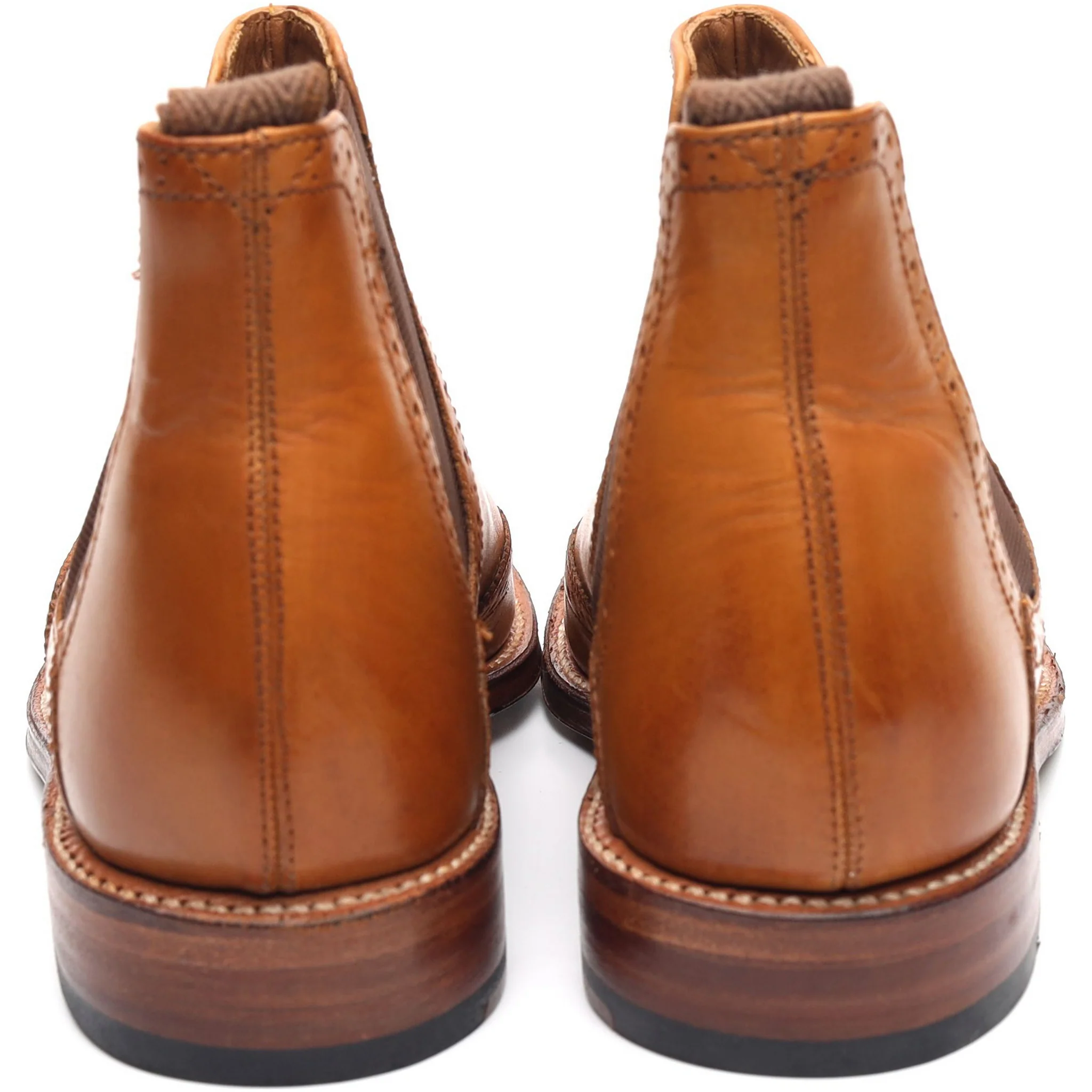 Women's 'Jessie' Tan Brown Leather Chelsea Boots UK 3 - Image 4