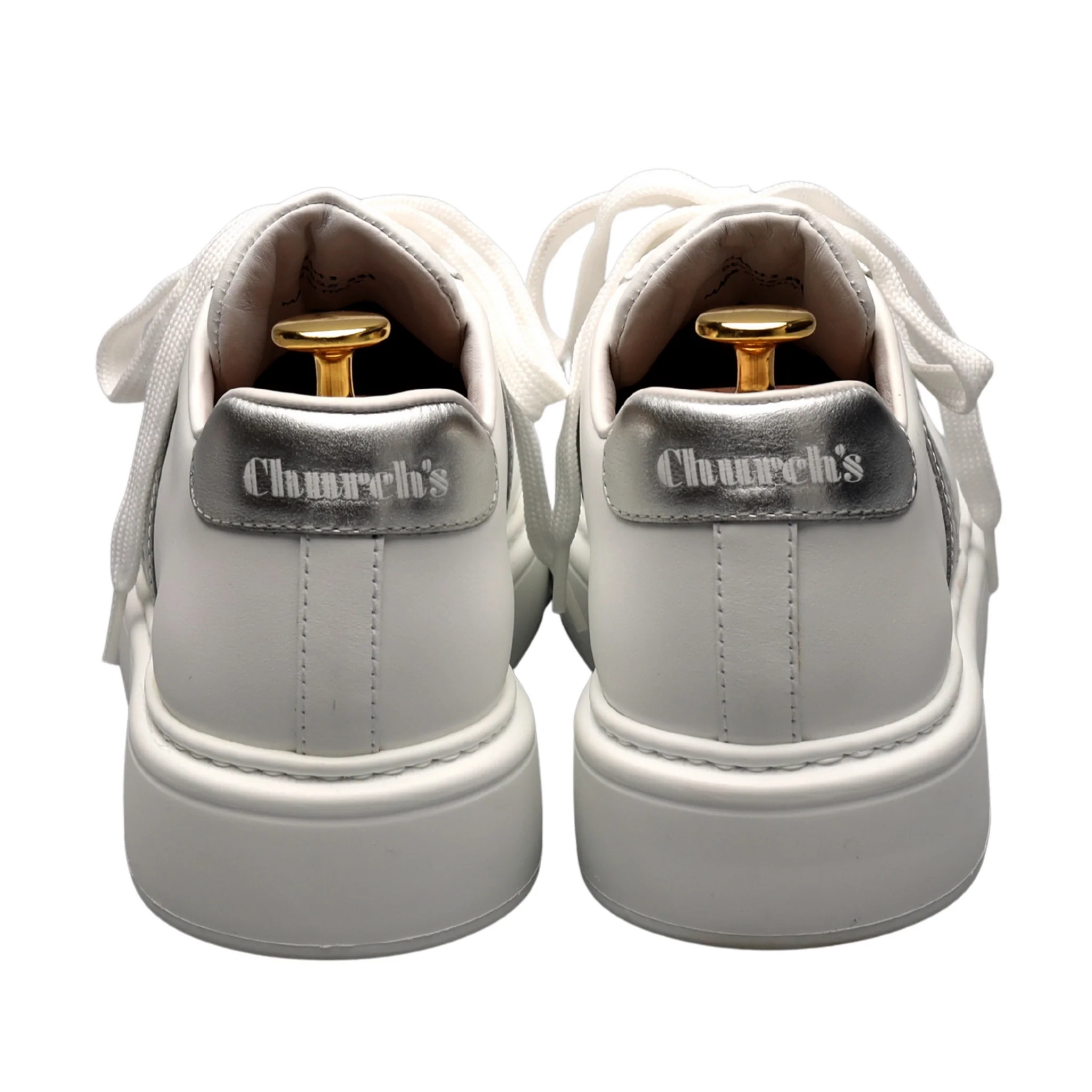 Women's 'Mach 3' White Leather Sneakers UK 4.5 EU 37.5 - Image 4