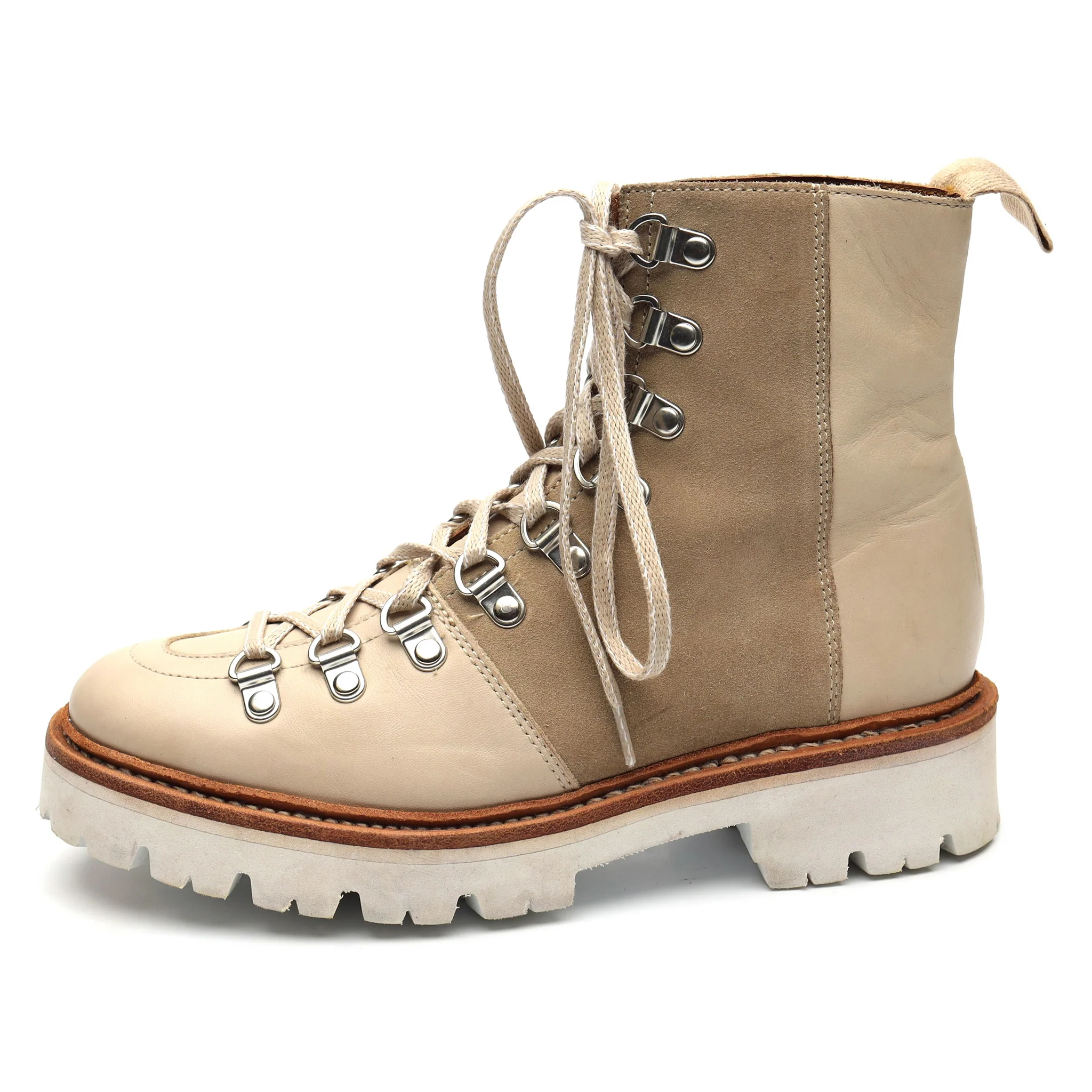 Women's 'Nanette' Beige Suede Hiker Boots UK 3 - Image 5
