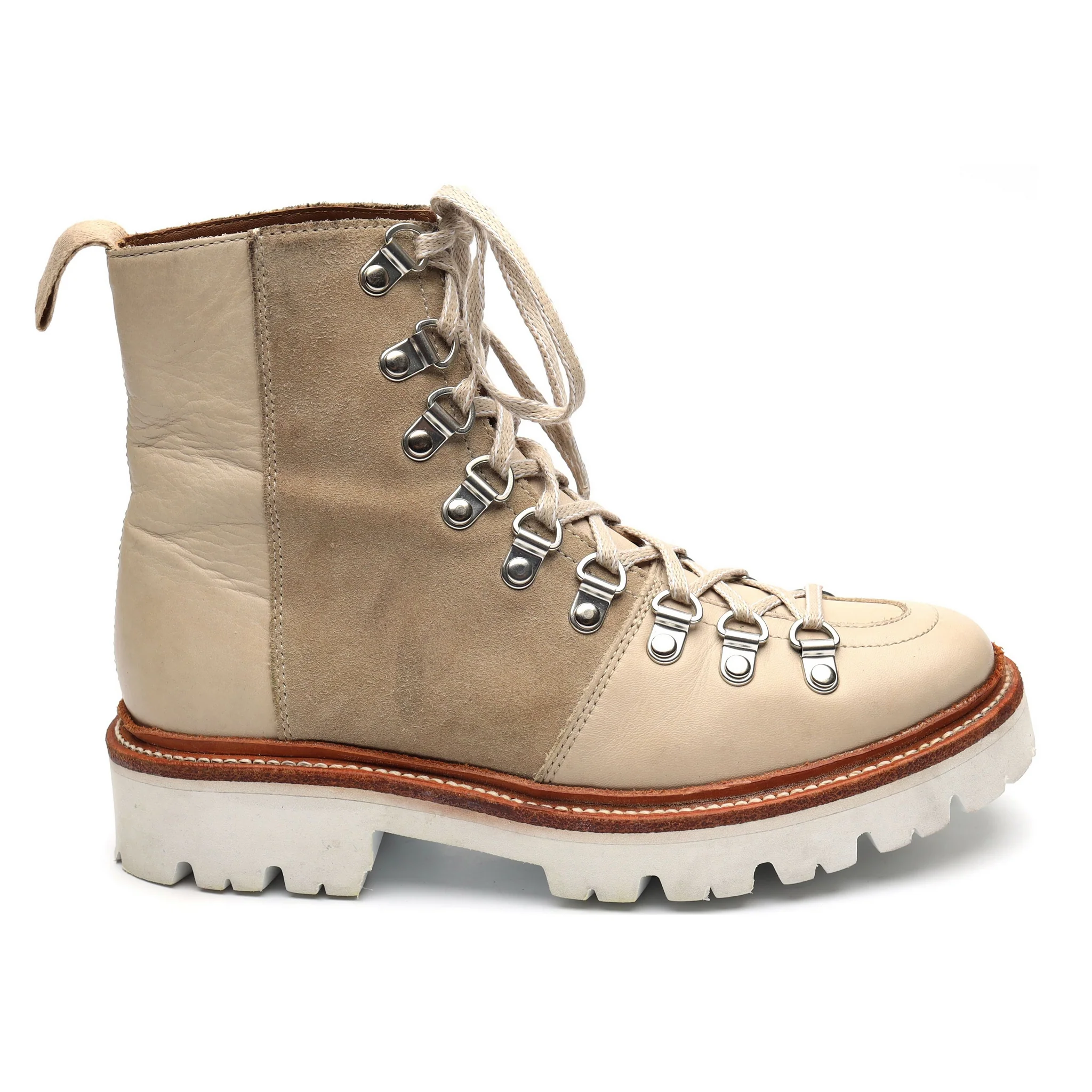 Women's 'Nanette' Beige Suede Hiker Boots UK 3 - Image 6