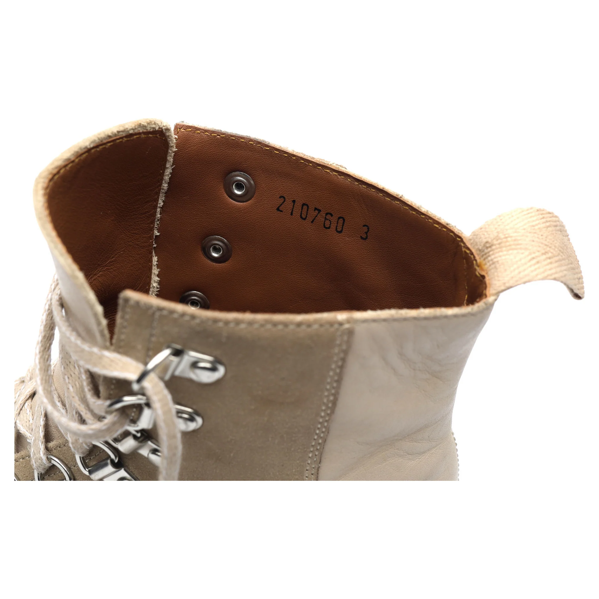 Women's 'Nanette' Beige Suede Hiker Boots UK 3 - Image 9