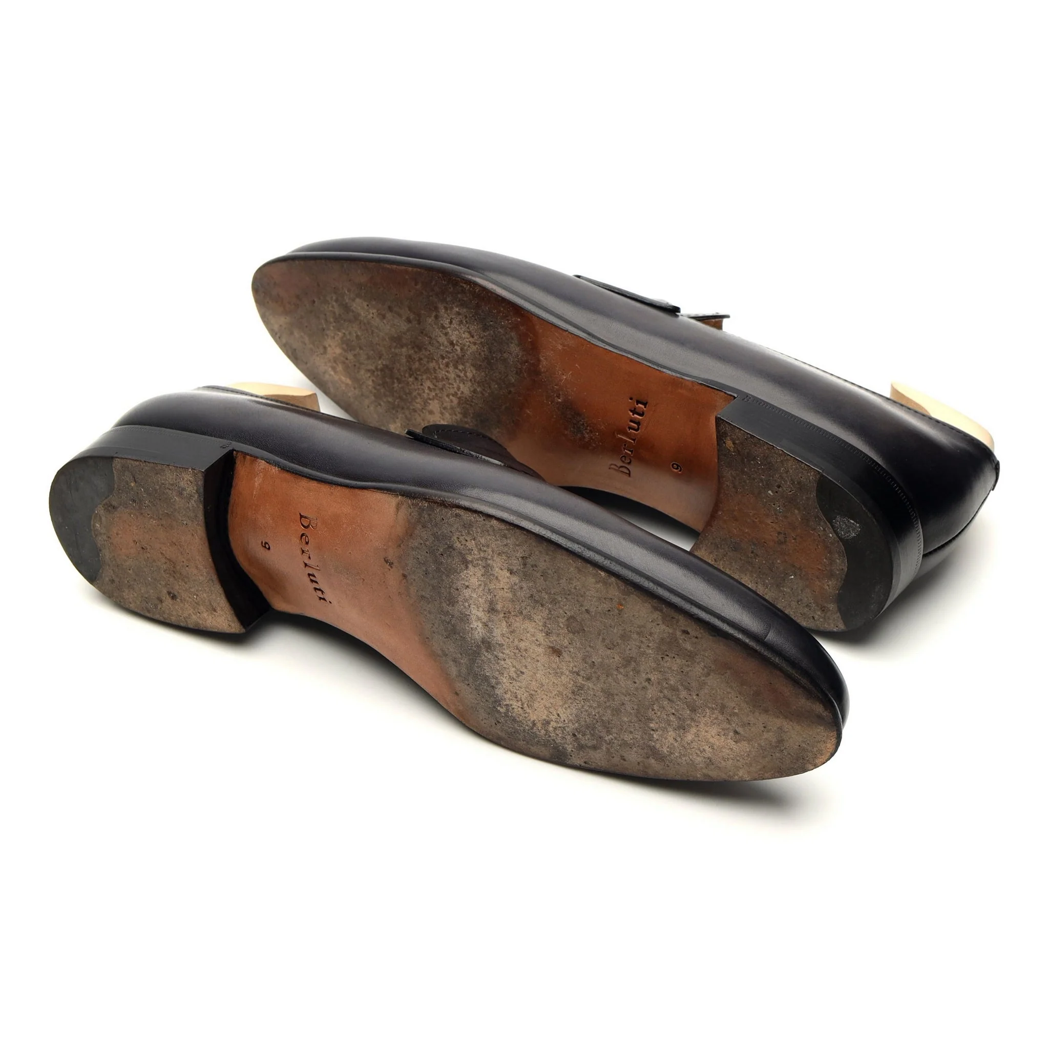 Grey Leather Loafers UK 9 - Image 6