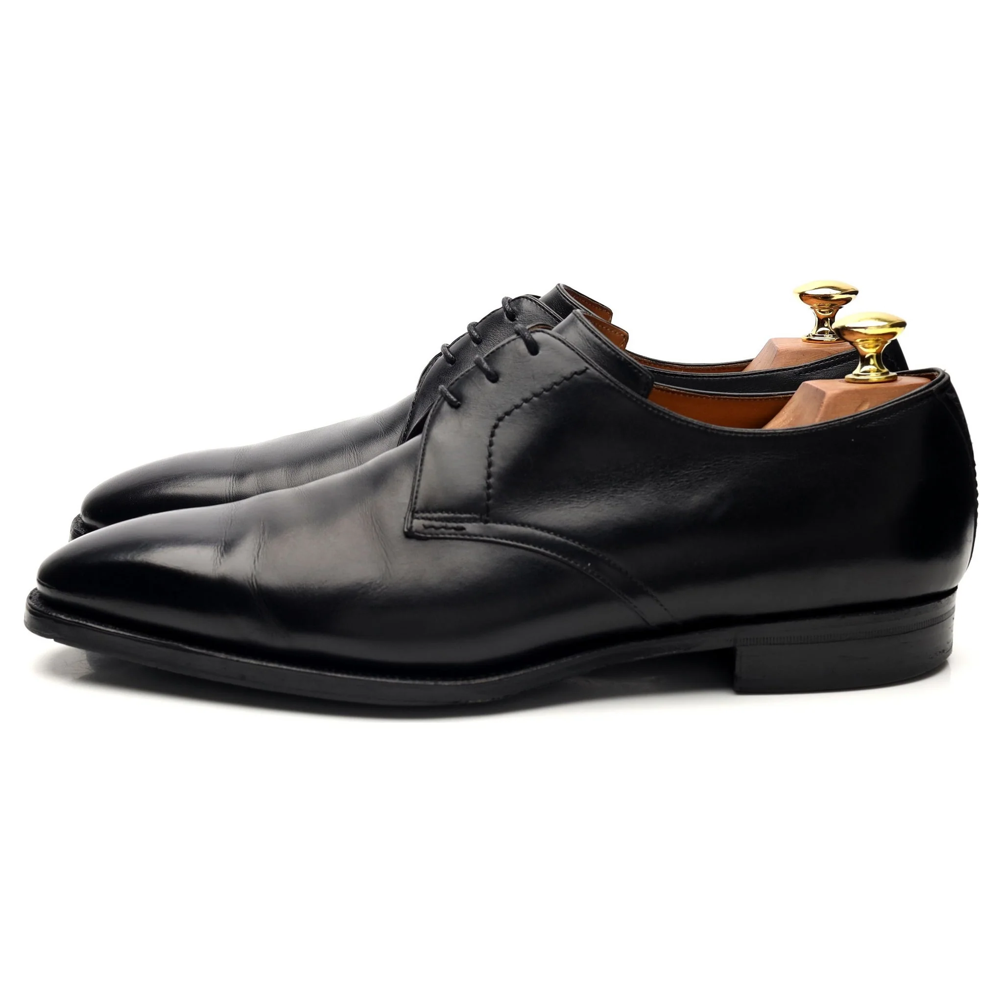 'Sergio' Black Leather Derby UK 8.5 - Image 3