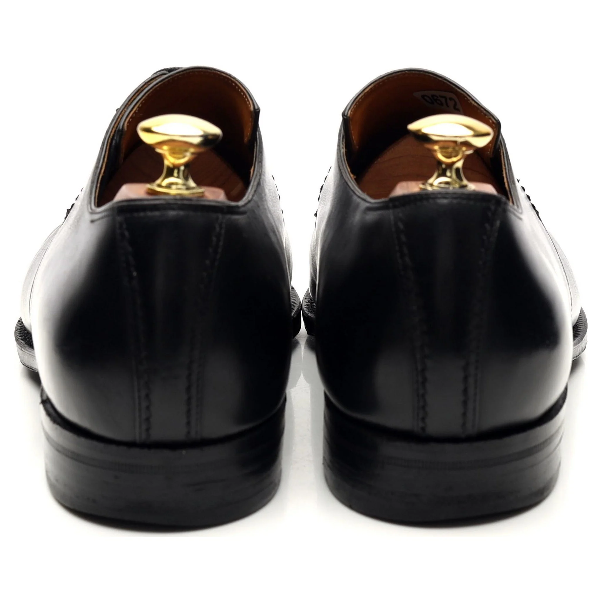 'Sergio' Black Leather Derby UK 8.5 - Image 4