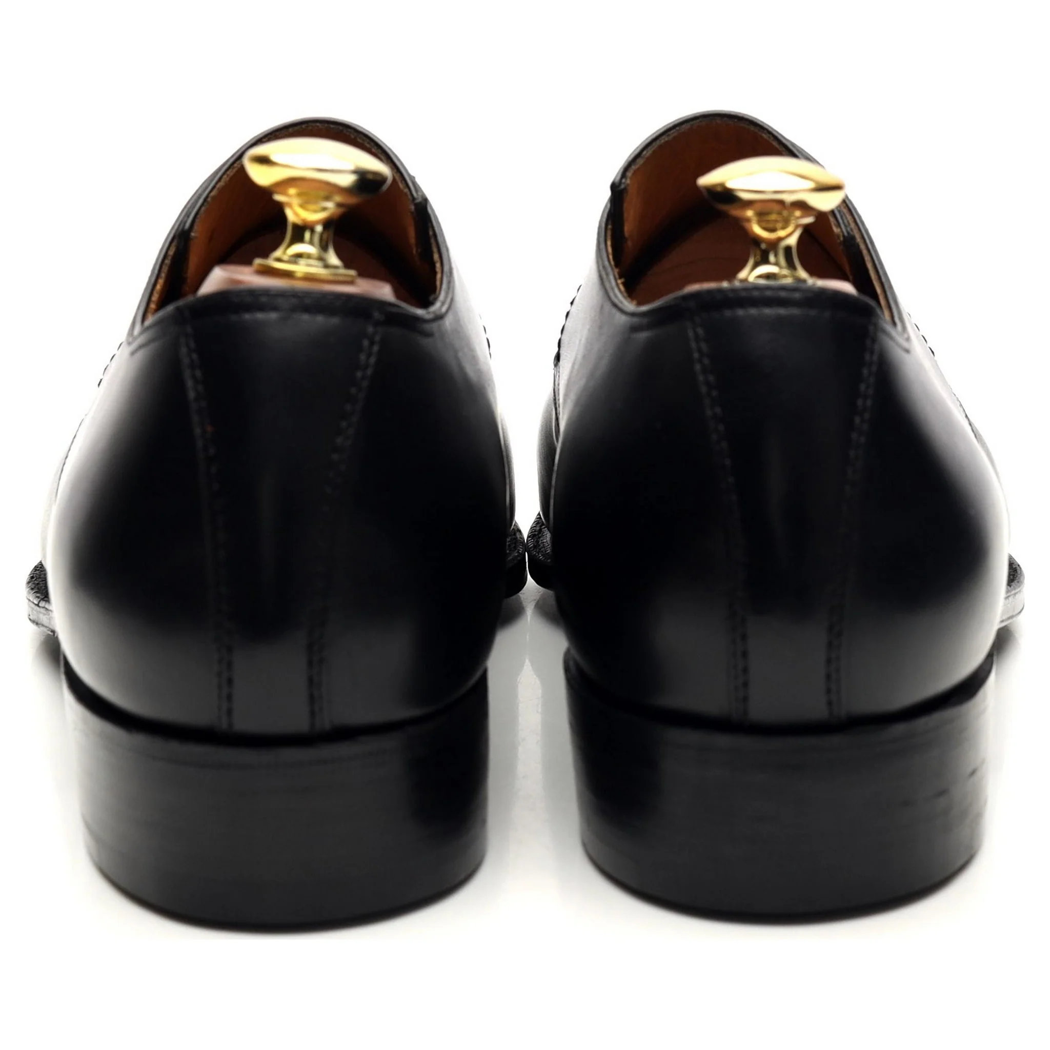 'Sergio' Black Leather Derby UK 8.5 - Image 4