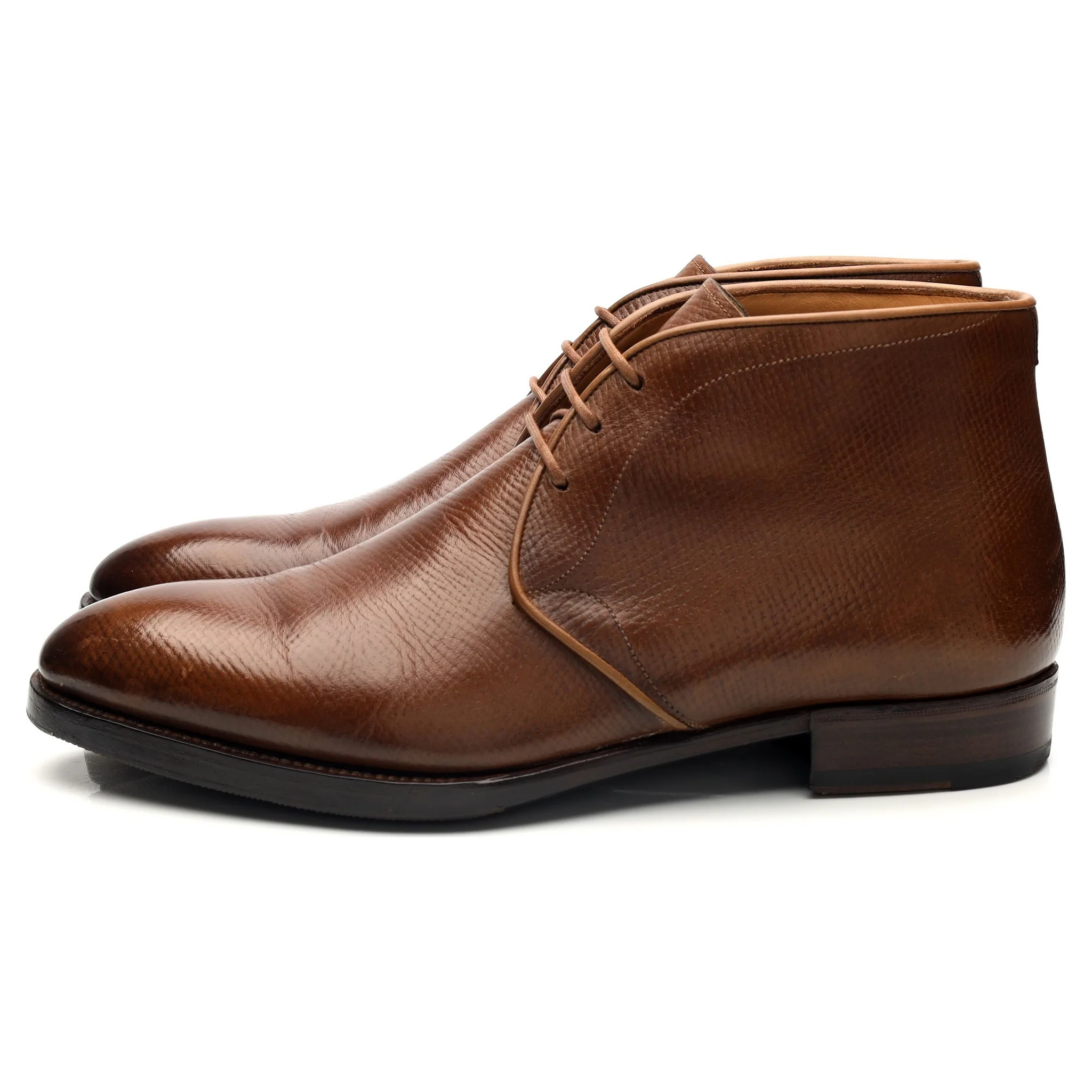 Yeossal 'Tyersall' Brown Grain Chukka Boots UK 7.5 - Image 3